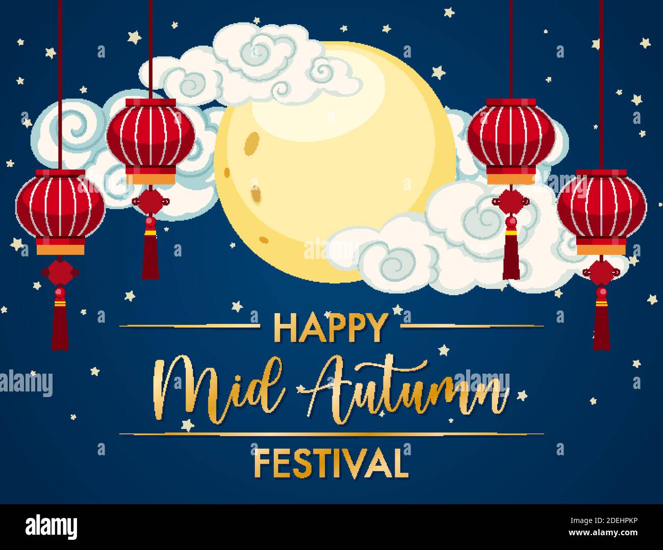 Chinese mid autumn festival background illustration Stock Vector Image ...