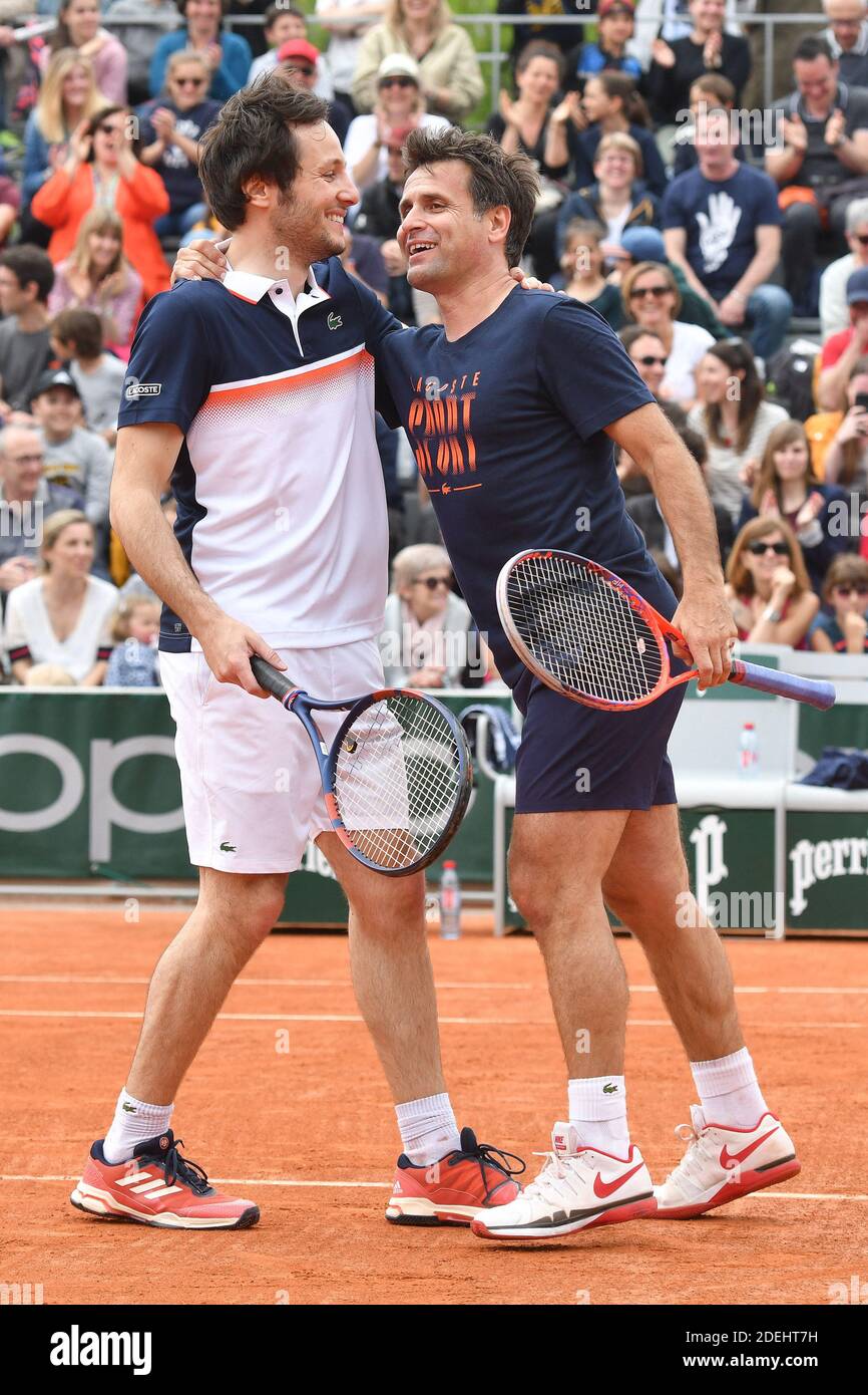 Vianney and Fabrice Santoro participate the tournament of double Stars
