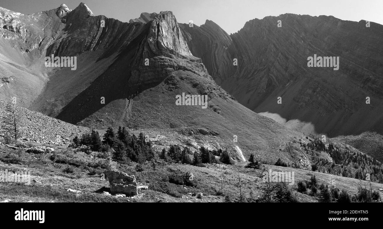 Rocky trail high in Black and White Stock Photos & Images - Alamy