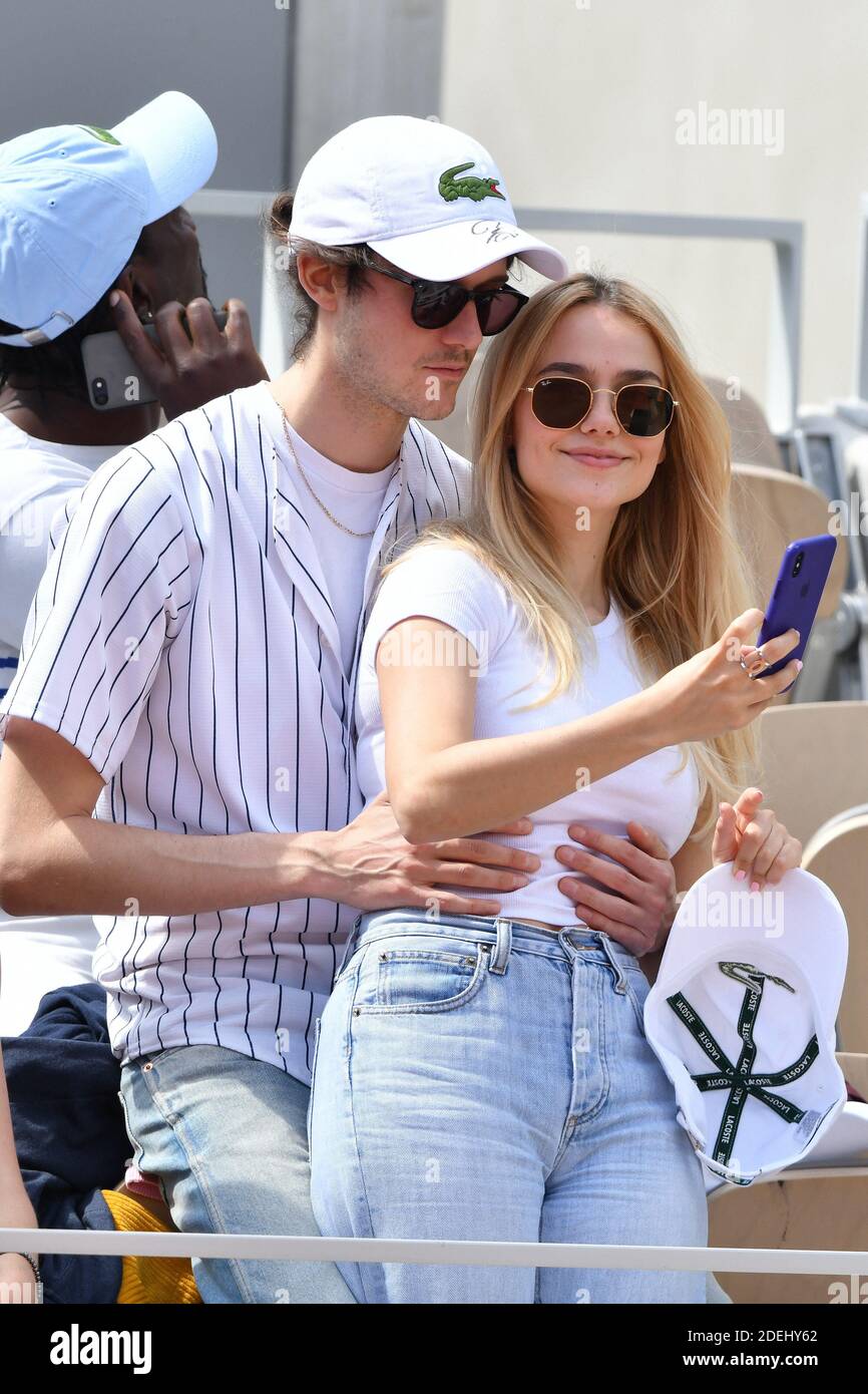 Cesar Domboy and his girlfriend attend the 2019 French Tennis Open - Day  Two at Roland Garros on May 27, 2019 in Paris, France. Photo by Laurent  Zabulon  ABACAPRESS.COM Stock Photo - Alamy