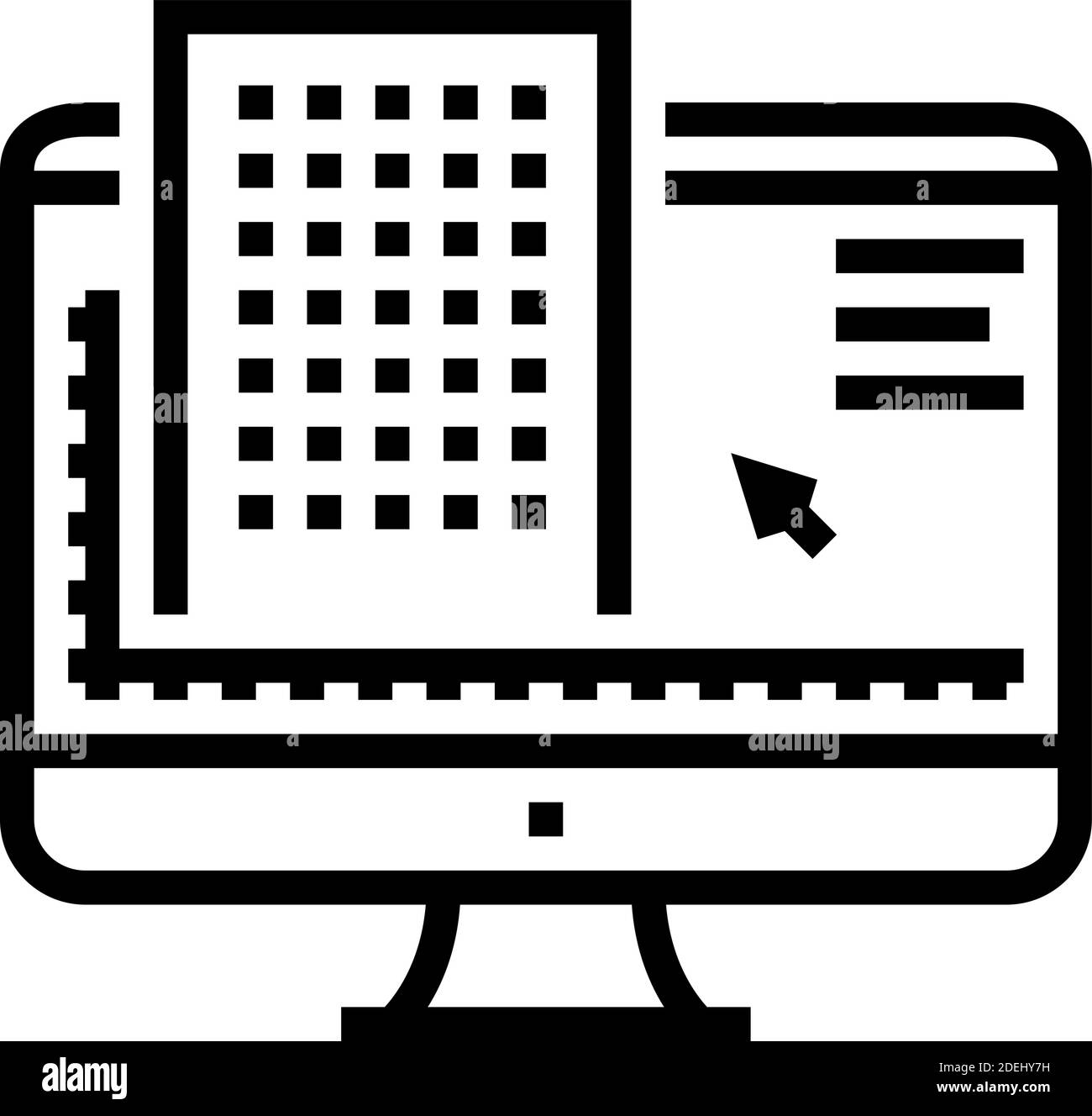 construction engineering line icon vector illustration Stock Vector ...
