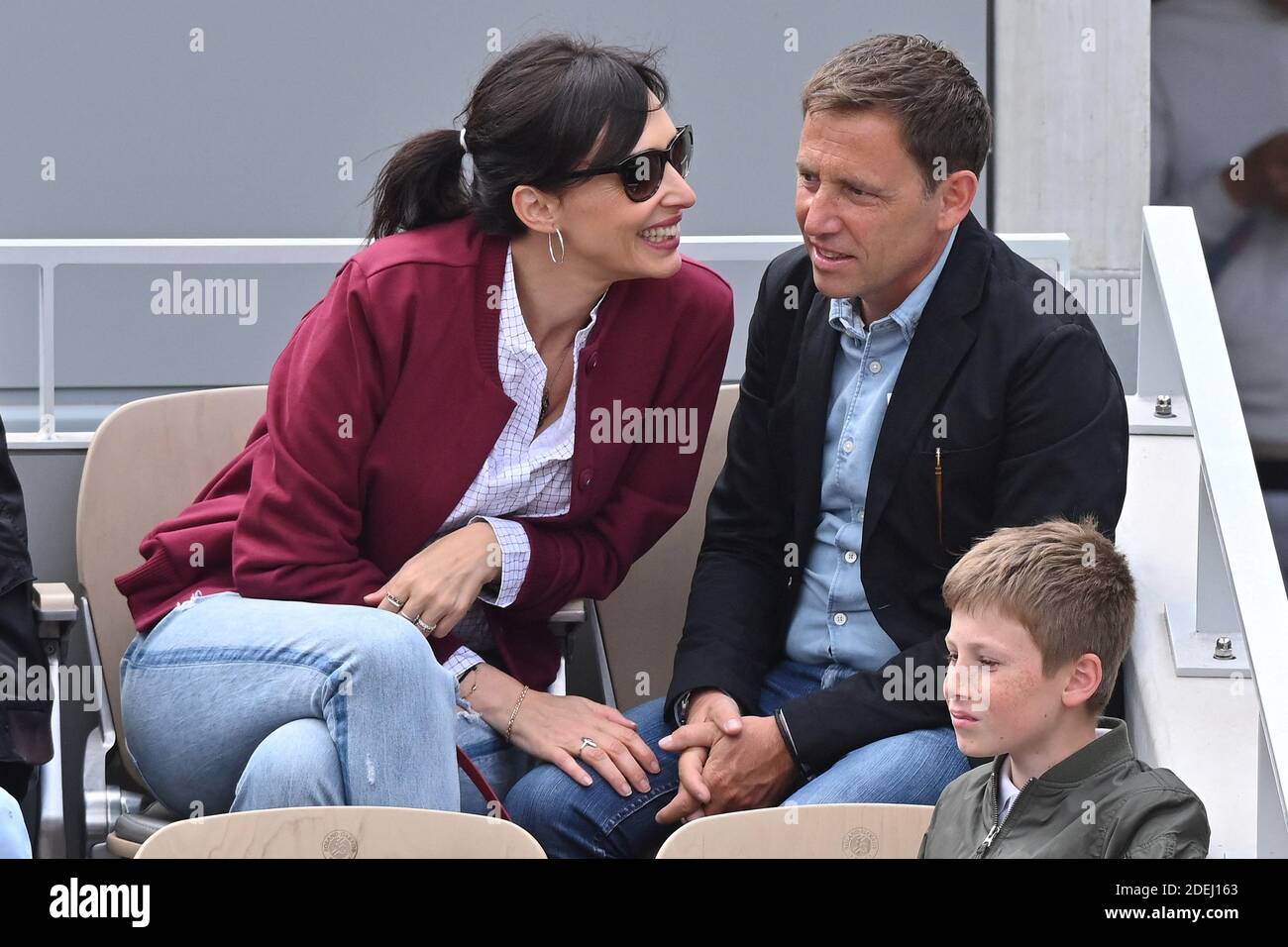 Geraldine Maillet and Daniel Riolo attend the 2019 French Tennis Open - Day  Four at Roland Garros on May 29, 2019 in Paris, France. Photo by Laurent  Zabulon/ABACAPRESS.COM Stock Photo - Alamy