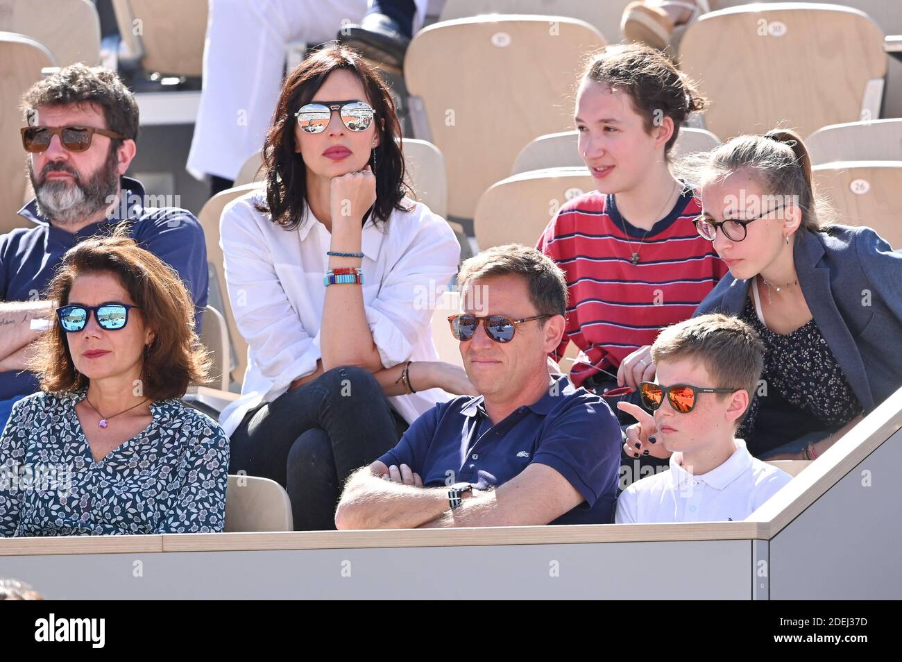 Geraldine Maillet and Daniel Riolo attend the 2019 French Tennis Open - Day  Six in Roland Garros on May 31, 2019 in Paris, France. Photo by Laurent  Zabulon / ABACAPRESS.COM Stock Photo - Alamy