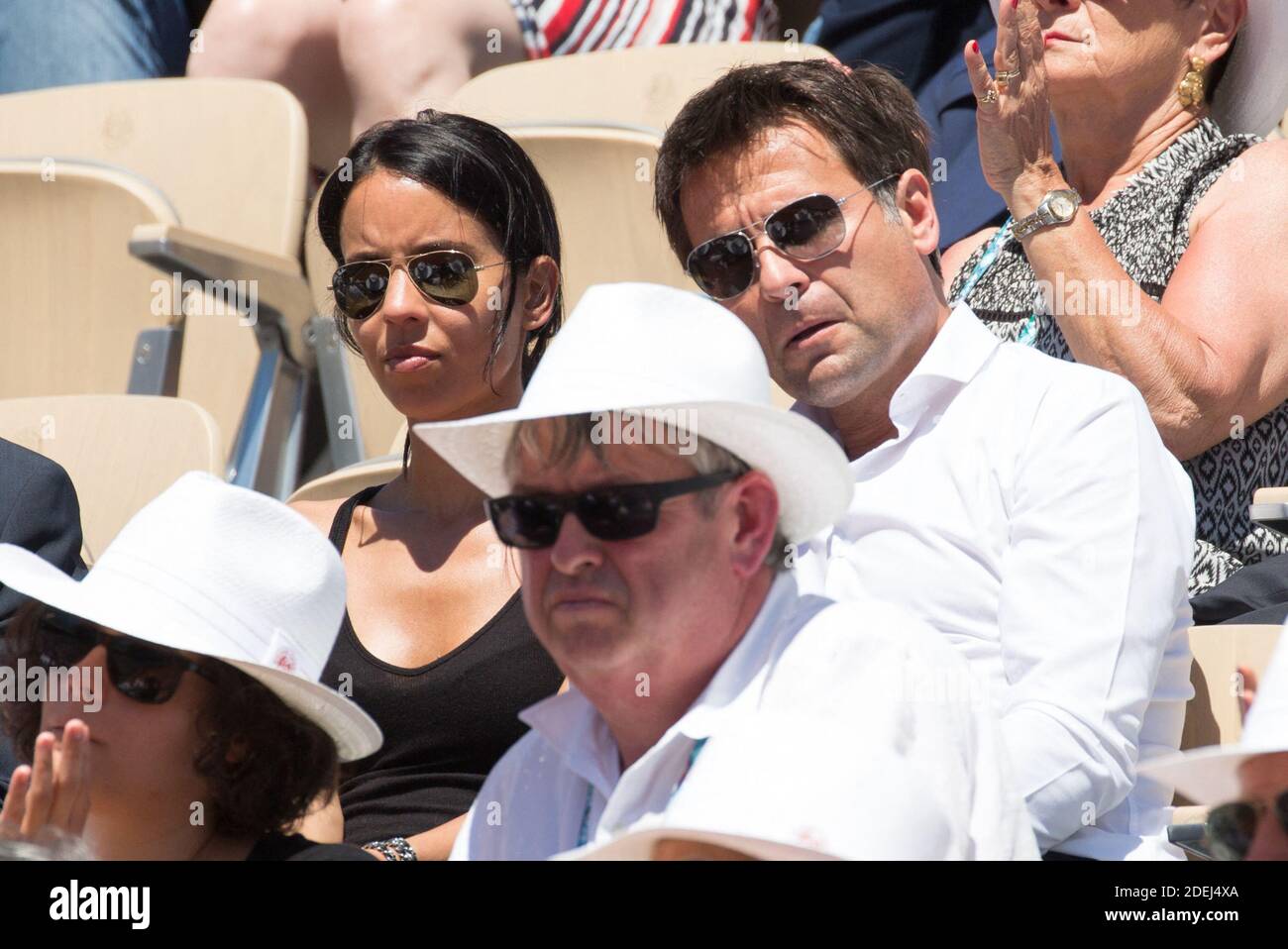 Fabrice Santoro in stands during French Tennis Open at RolandGarros