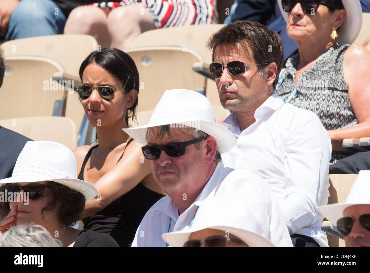 Fabrice Santoro in stands during French Tennis Open at RolandGarros