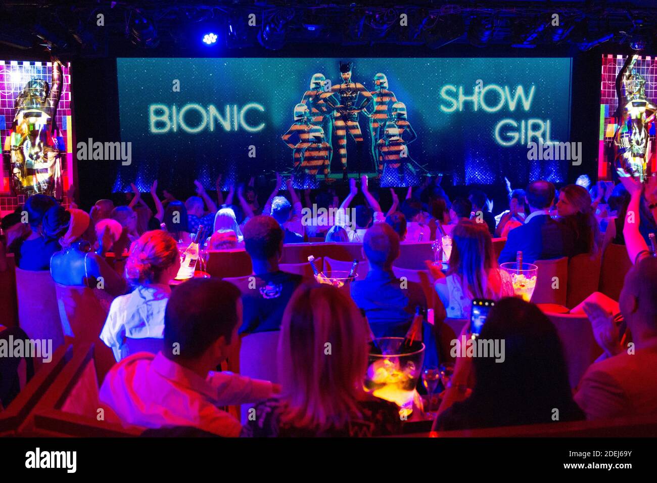 Viktoria Modesta performing during the Premiere of the Bionic Showgirl