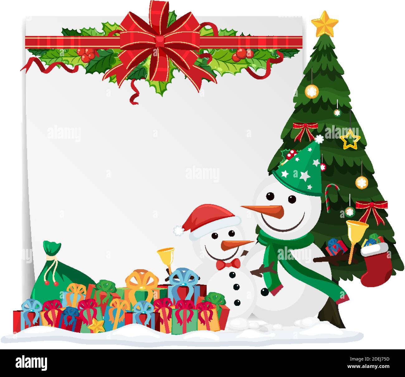 Blank Xmas frame template illustration Stock Vector Image & Art - Alamy