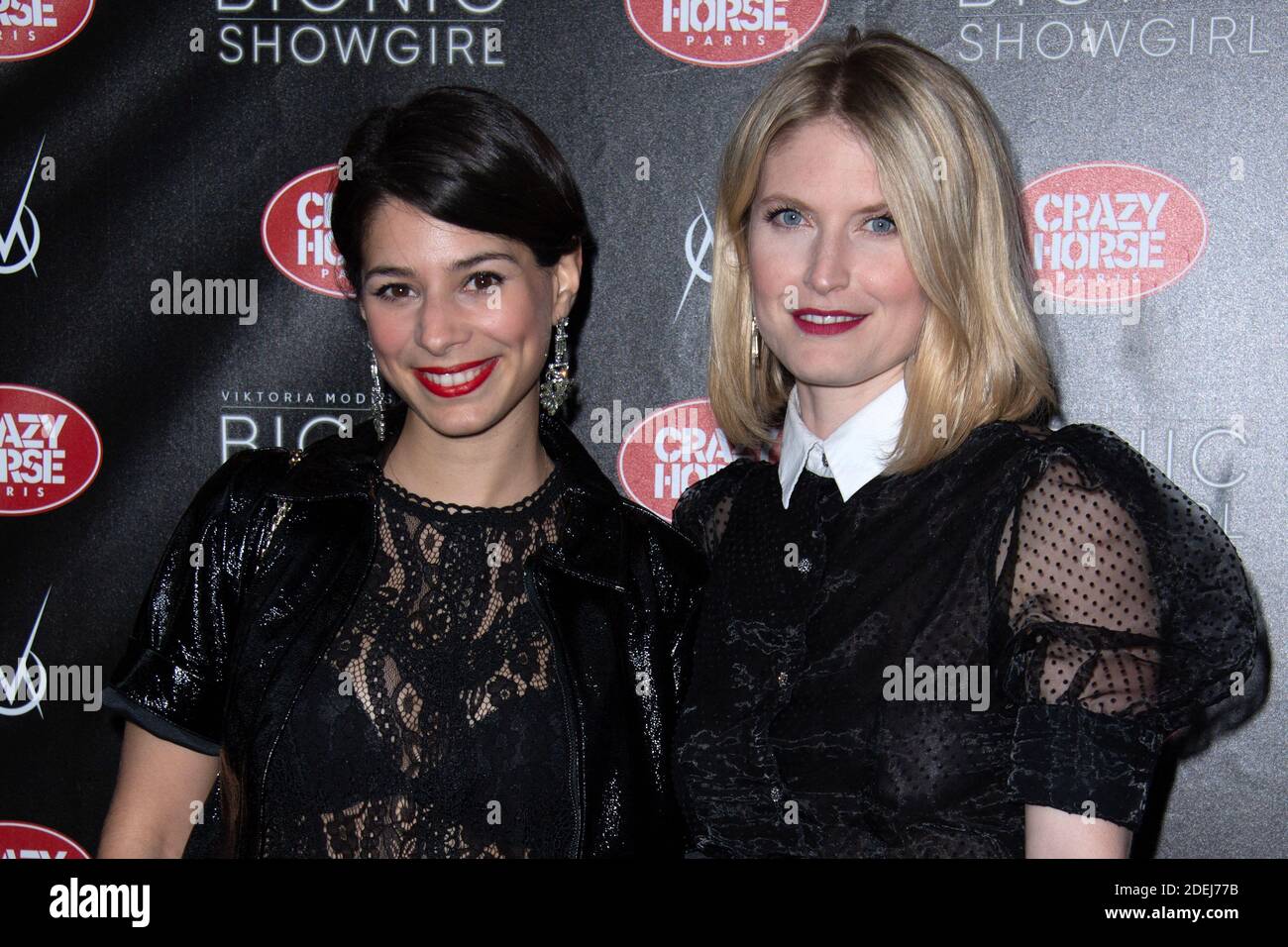 Marie Facundo and Juliette Faucon from the band Les Coquettes attending the Bionic ShowGirl Premiere at the Crazy Horse in Paris, France on June 03, 2019. Photo by Aurore Marechal/ABACAPRESS.COM Stock Photo