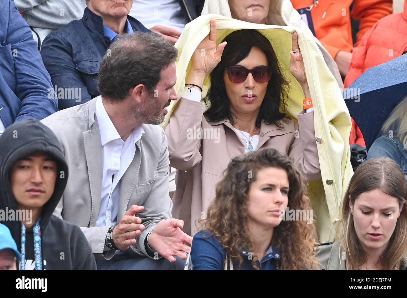 Geraldine Maillet attends the 2019 French Tennis Open - Day Nine in