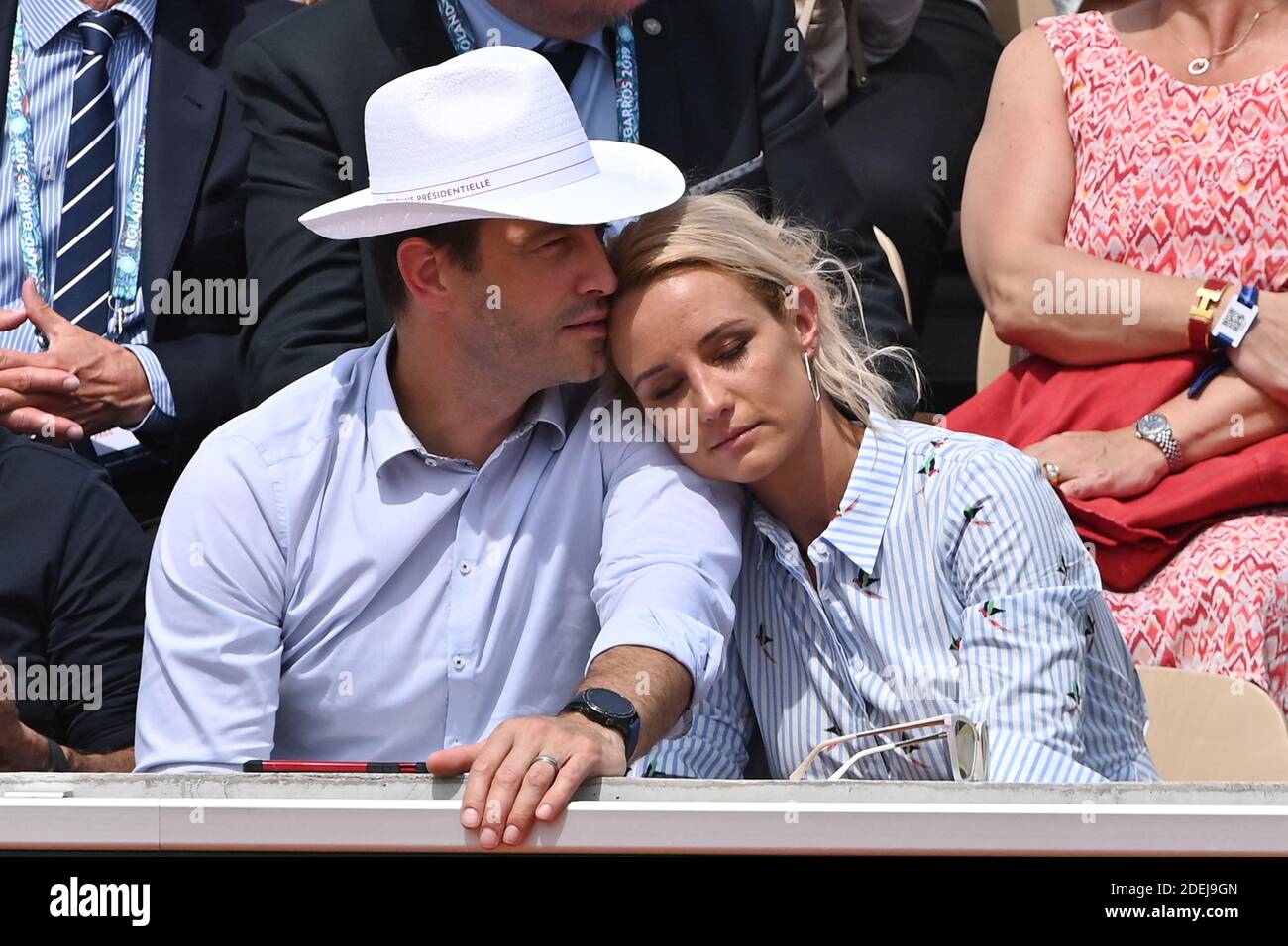 Elodie Gossuin and her husband Bertrand Lacherie attend the 2019 French