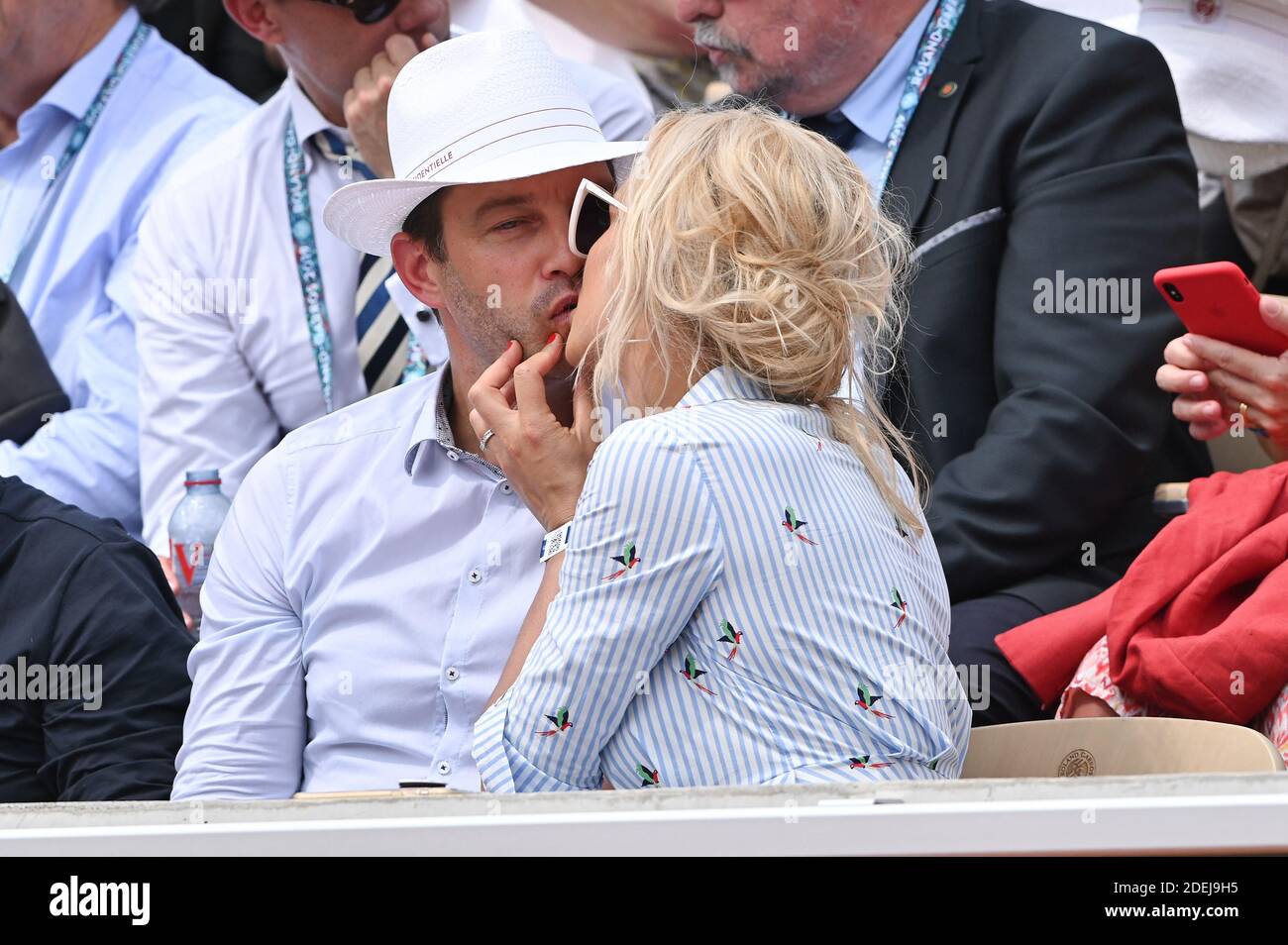 Elodie Gossuin and her husband Bertrand Lacherie attend the 2019 French
