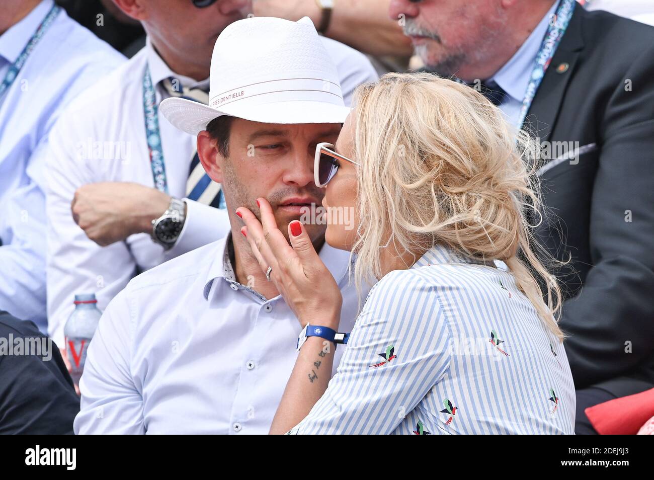 Elodie Gossuin and her husband Bertrand Lacherie attend the 2019 French