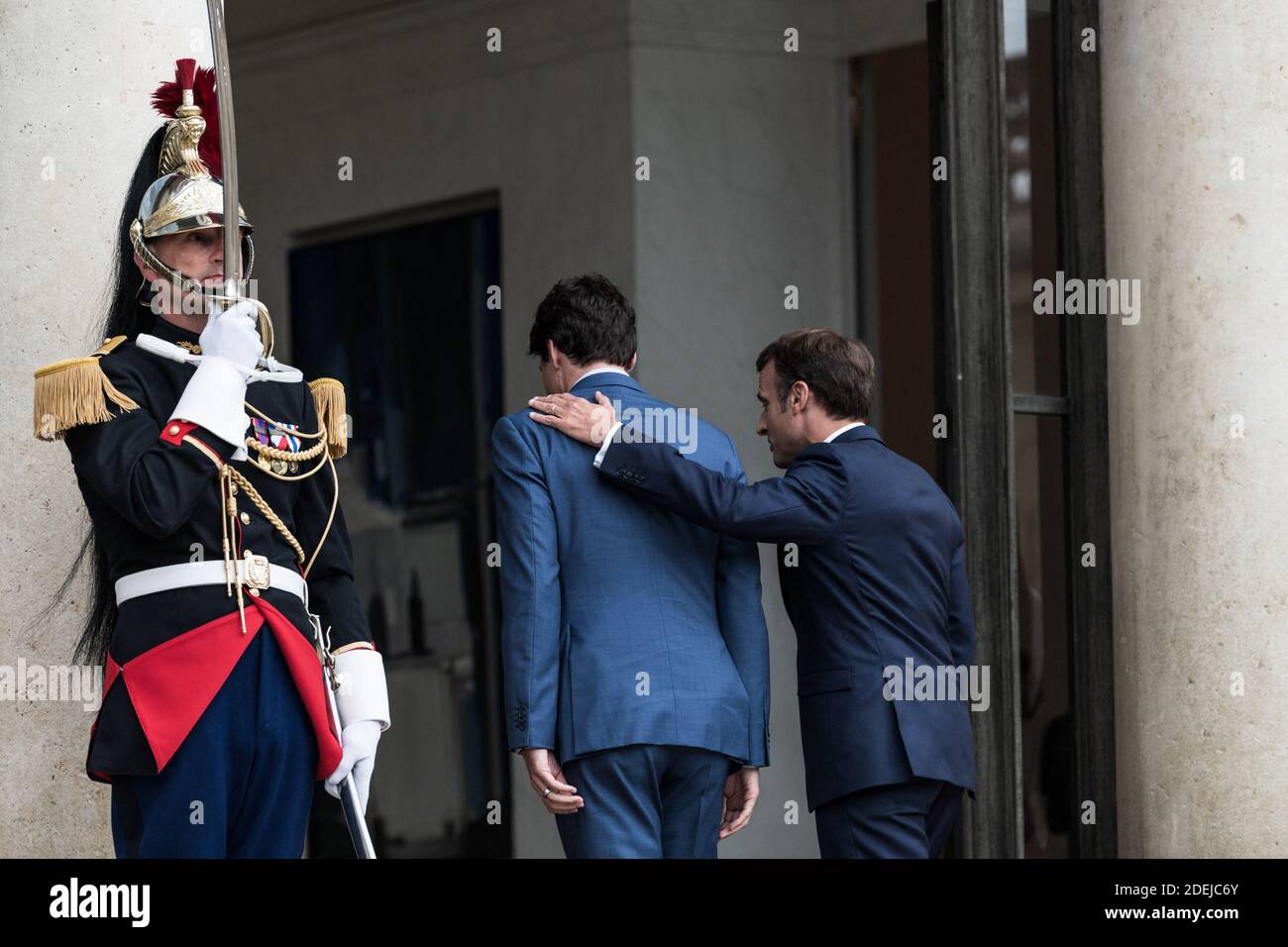 French President Emmanuel Macron receives Canadian Prime Minister ...