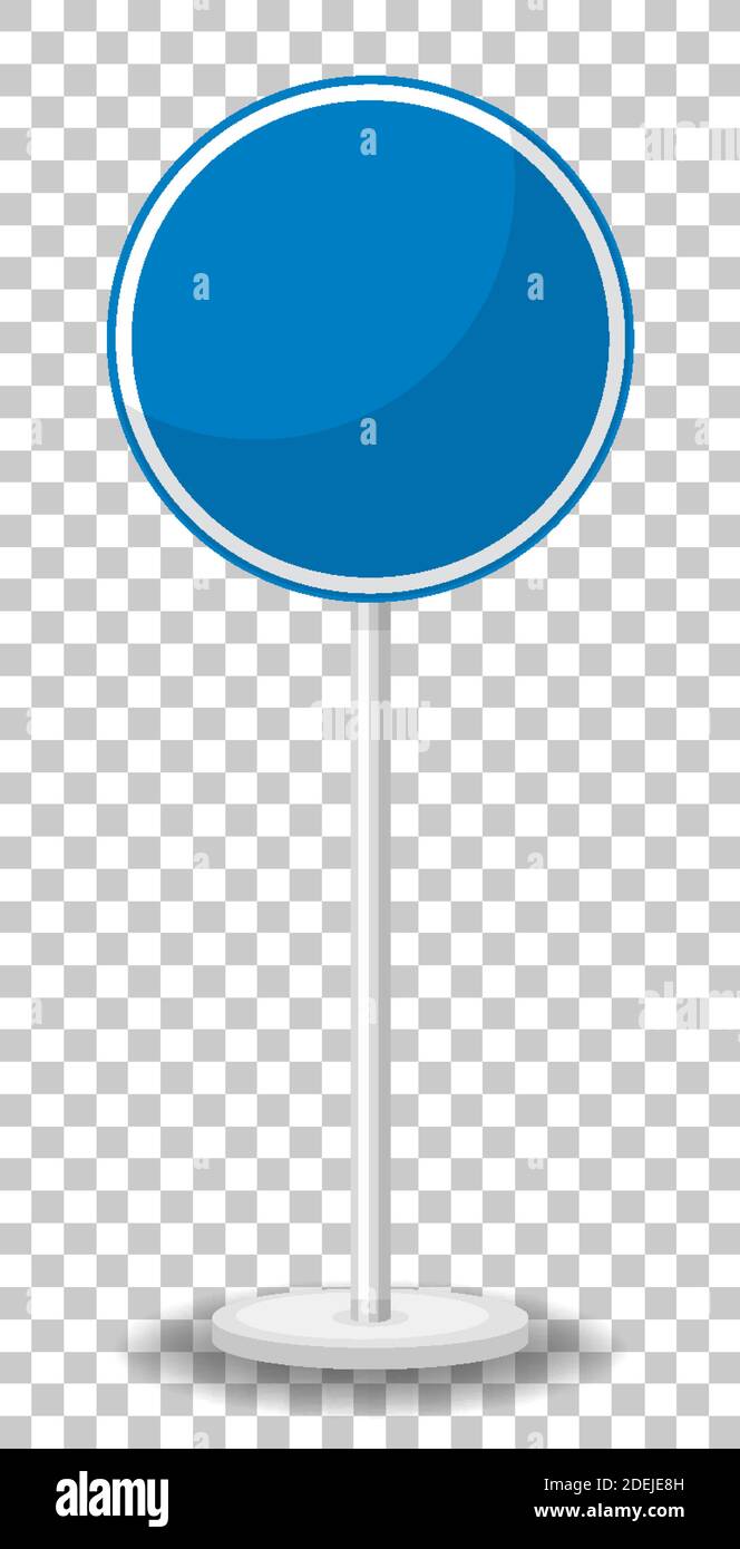 Blue traffic sign on transparent background illustration Stock Vector ...