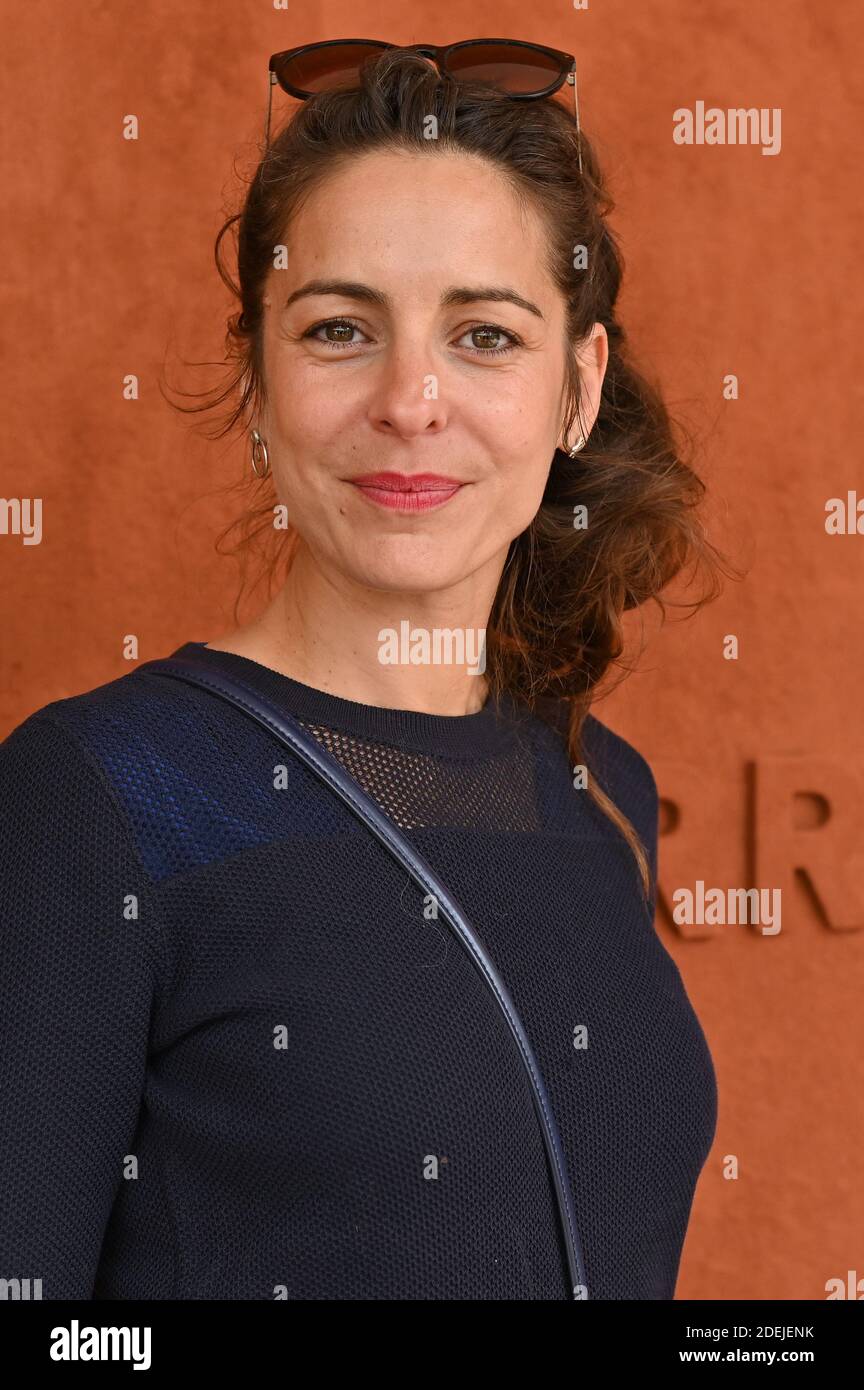 Audrey Dana in Village during French Tennis Open at RolandGarros arena