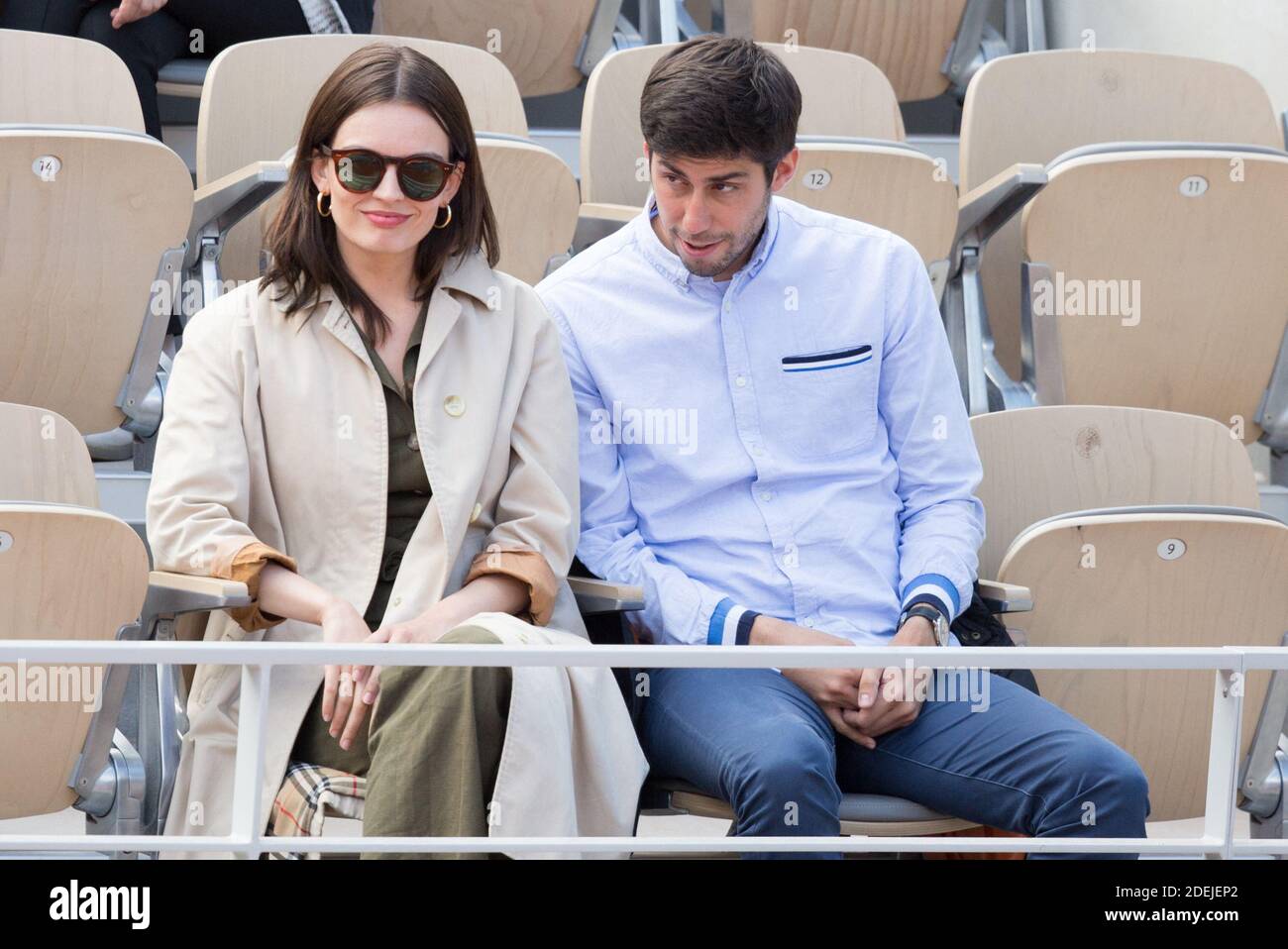 Emma Margaret Tachard-Mackey in stands during French Tennis Open at ...