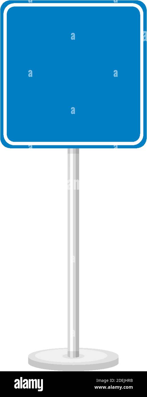 Blue traffic sign on white background illustration Stock Vector Image ...