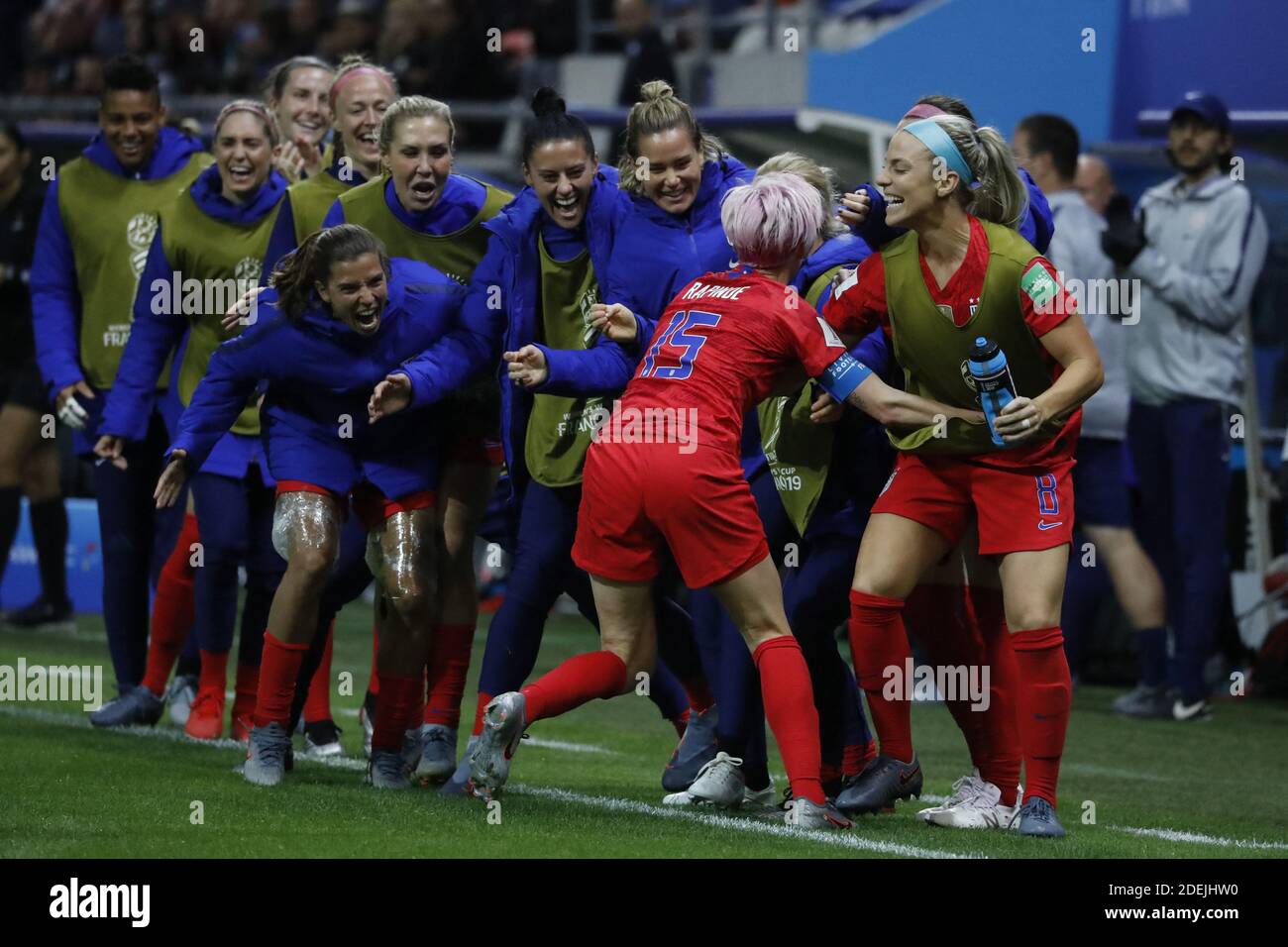 USA's Megan Rapinoe joy after scoring the 90 goal during the FIFA