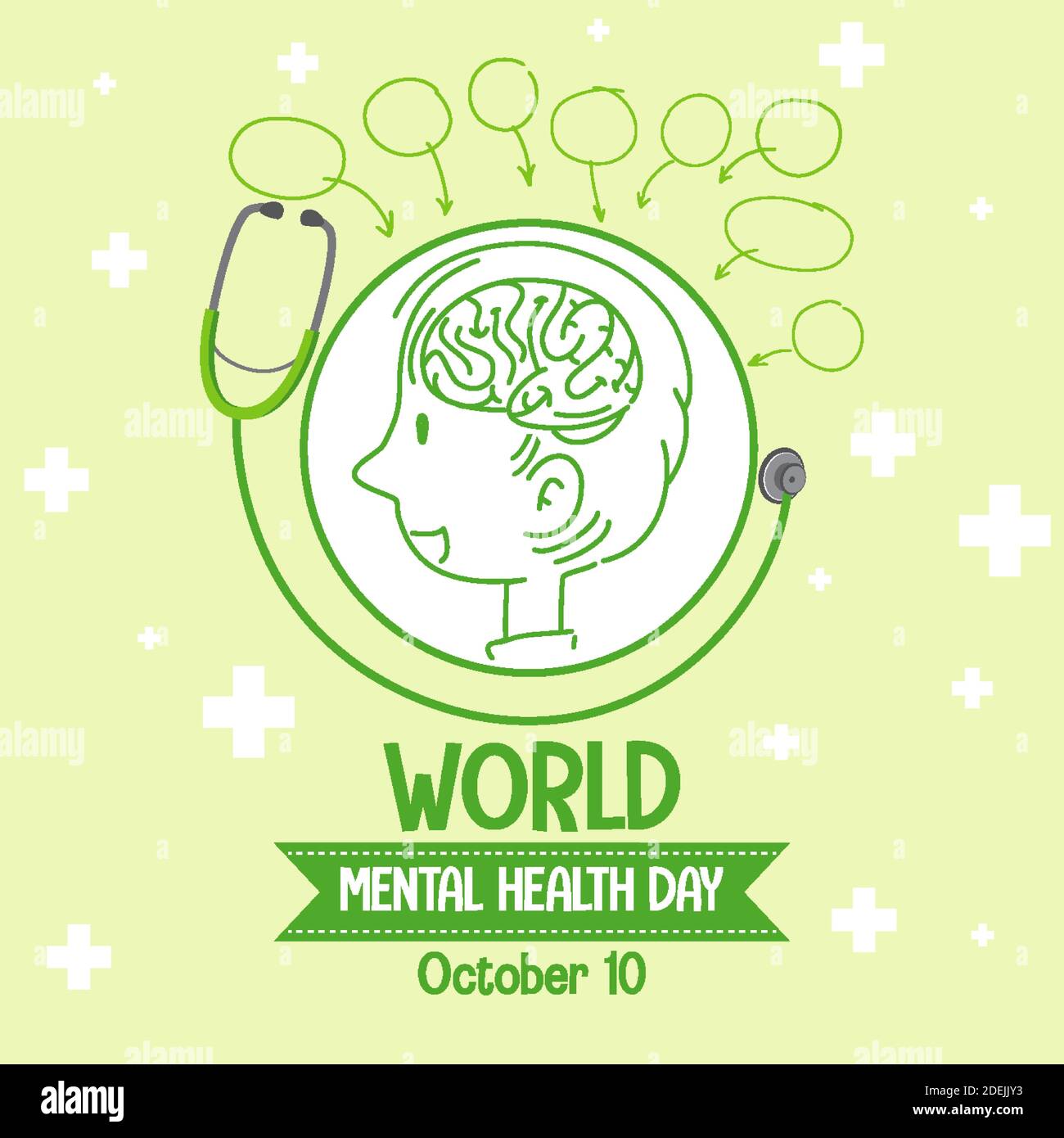 World mental health day icon illustration Stock Vector Image & Art - Alamy