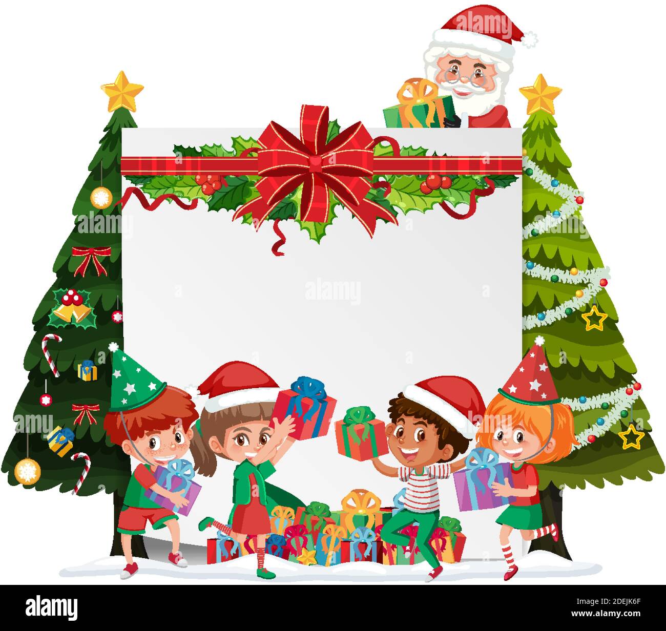 Blank Merry Christmas frame illustration Stock Vector Image & Art - Alamy