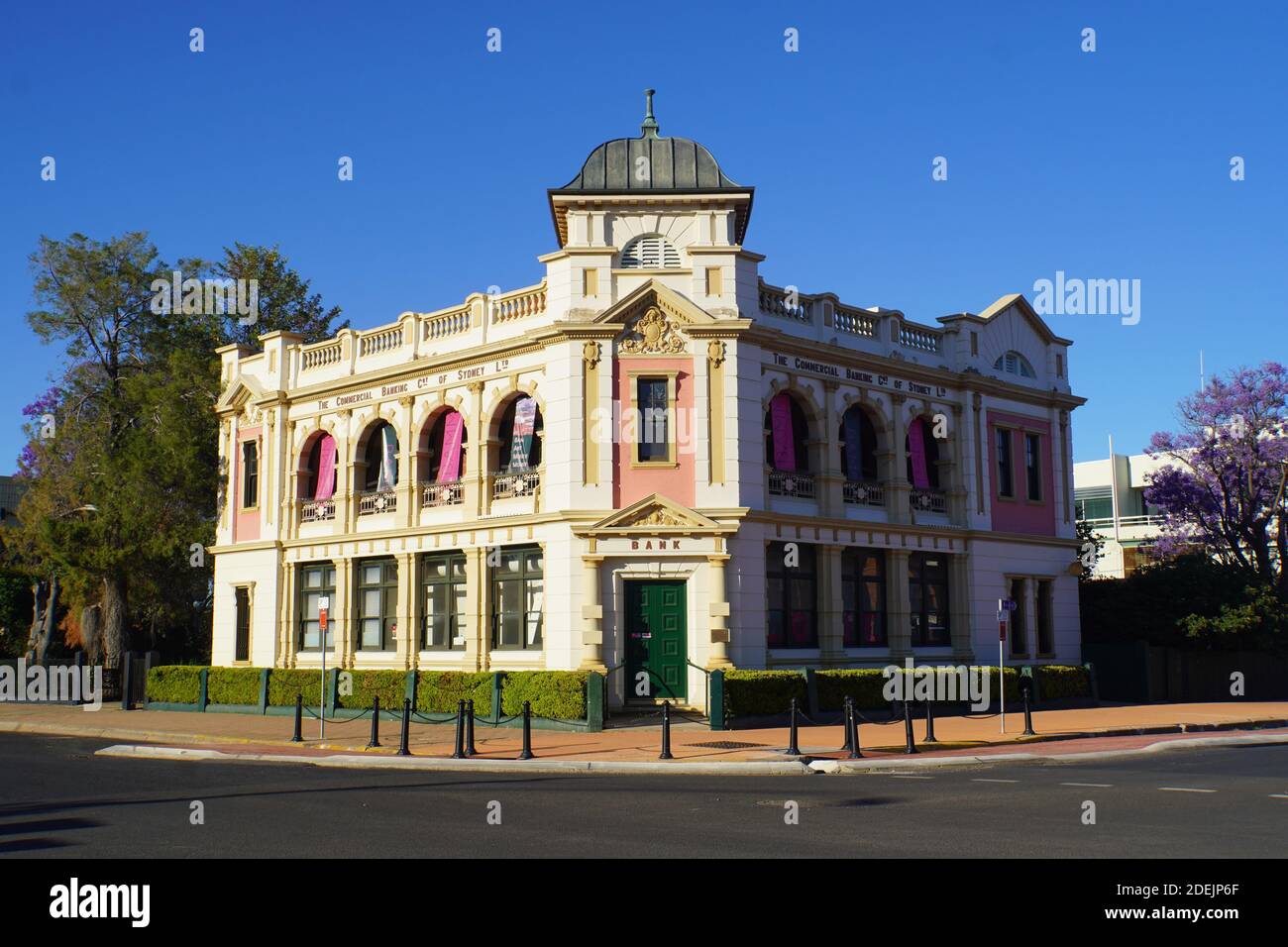 Moree’s Former Commercial Bank Building in Bright Morning Light Stock Photo