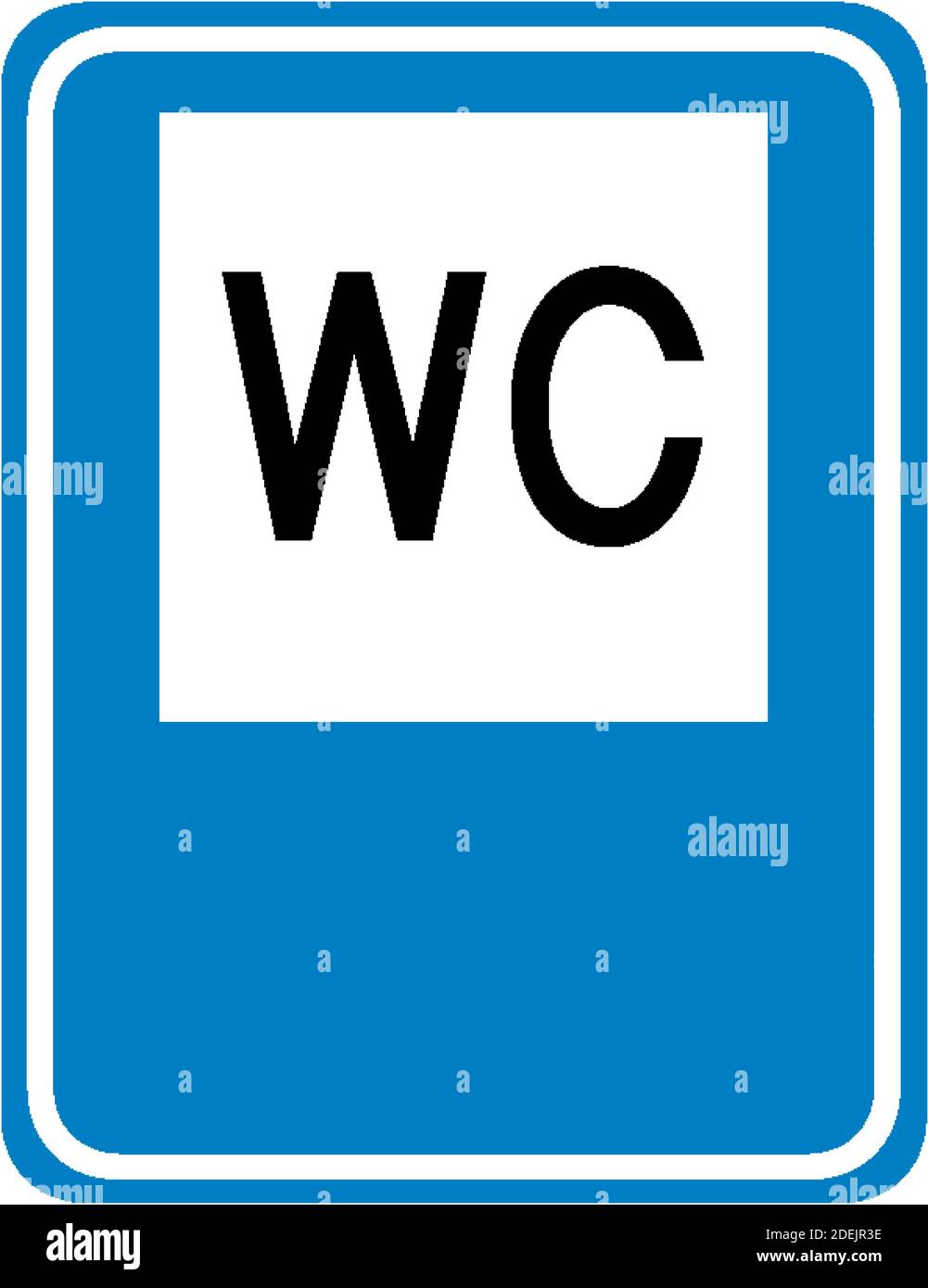 Water Closet sign isolated on white background illustration Stock