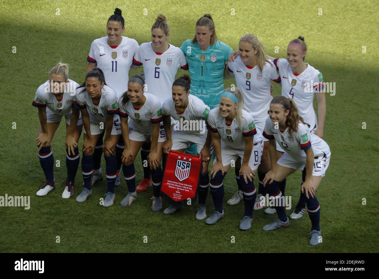 USA's team during the FIFA Women soccer World Cup 2019 Group F match