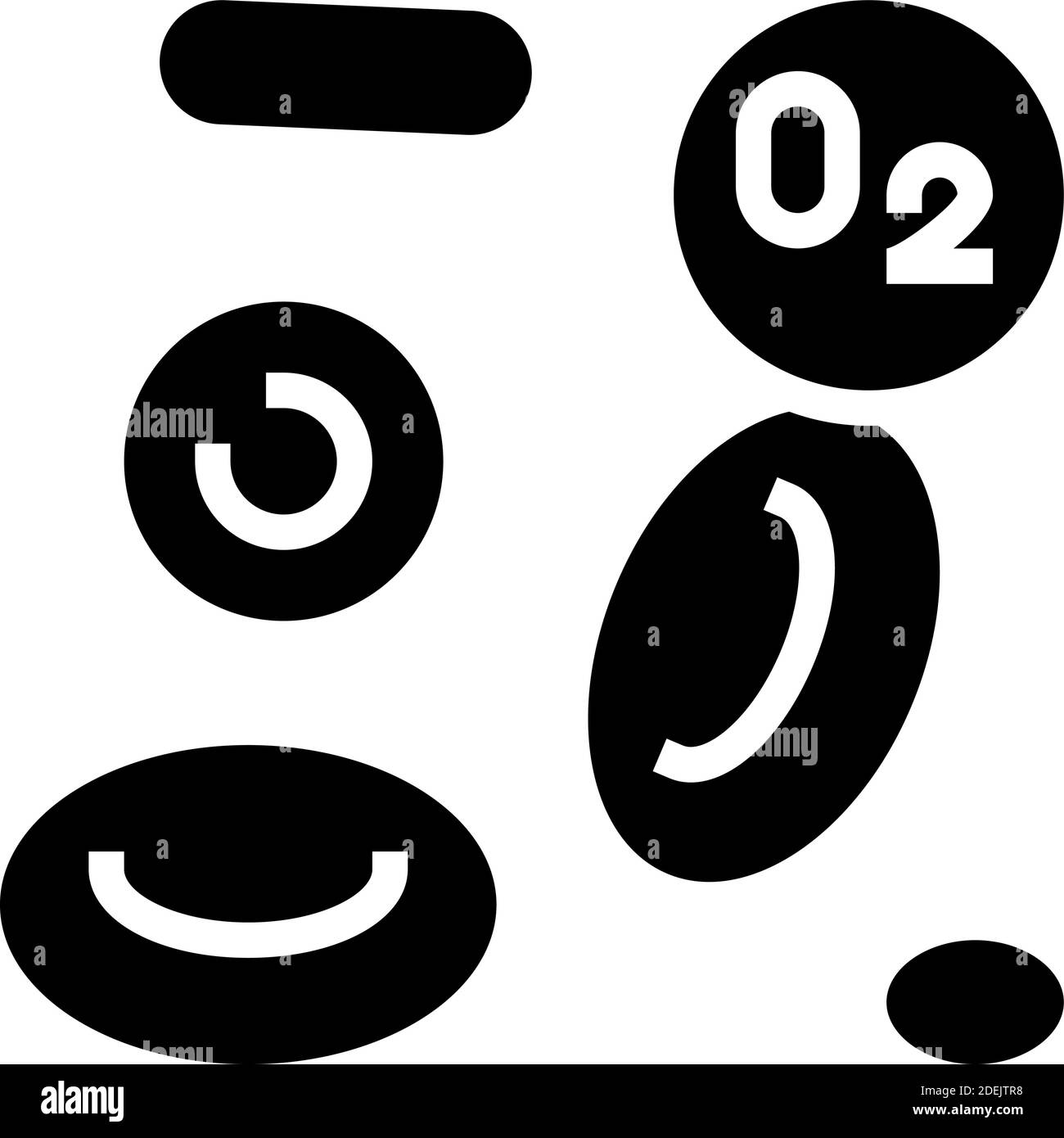 blood with oxygen glyph icon vector illustration Stock Vector Image ...