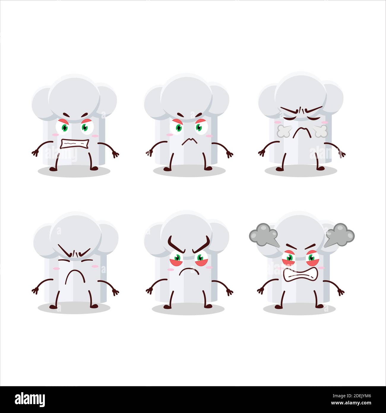 Chef hat cartoon character with various angry expressions. Vector ...