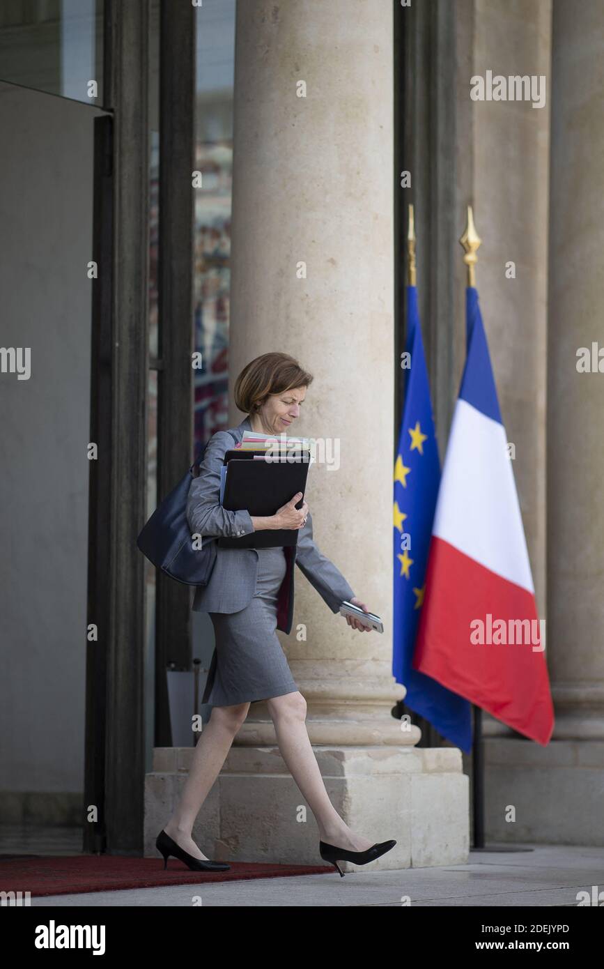 French Army Minister Florence Parly leaves the Elysee presidential ...