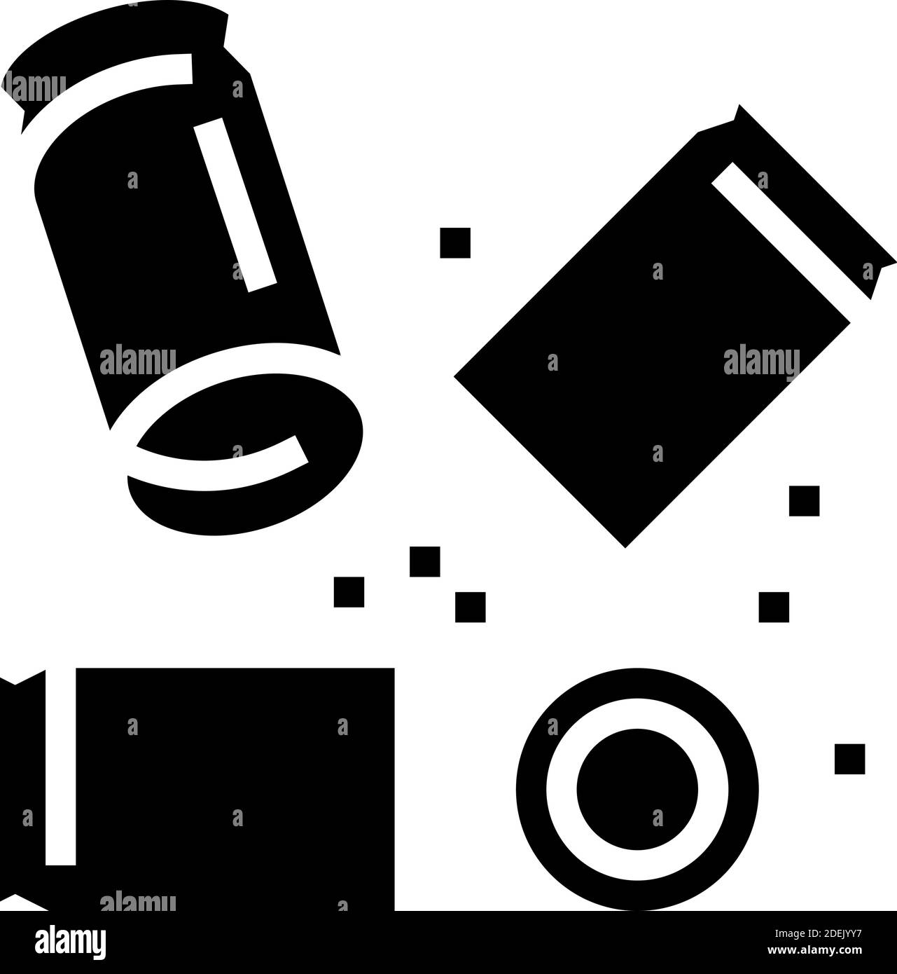 bullet cartridge and powder glyph icon vector illustration Stock Vector ...