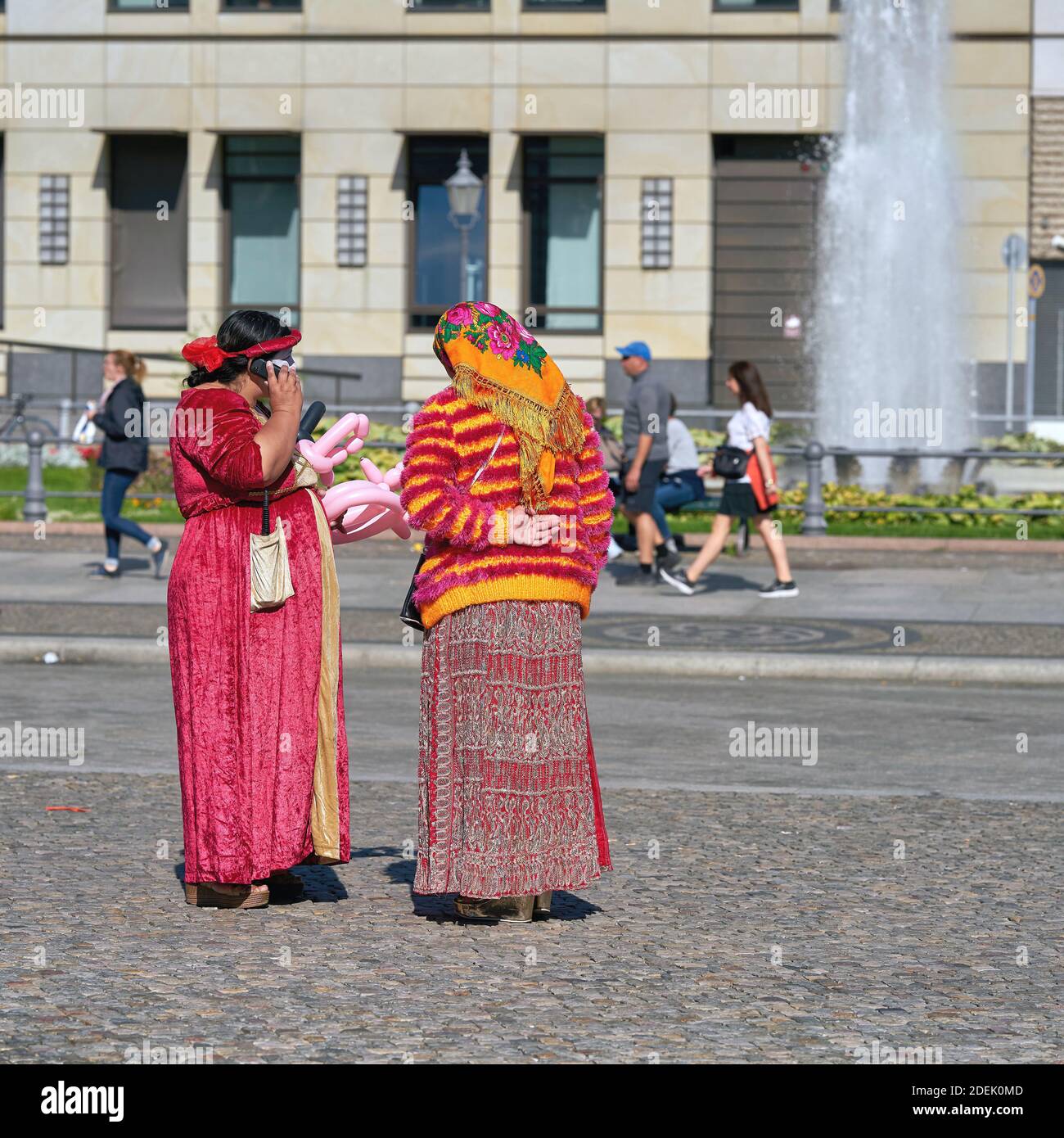 Members of the Roma ethnic group as street artists in the city centre of Berlin Stock Photo