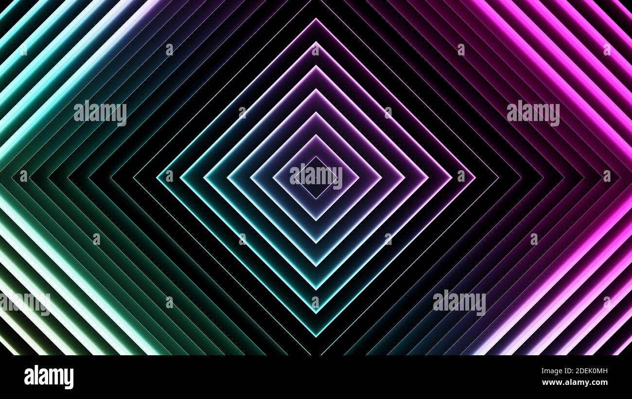 Abstract neon background of squares Stock Photo - Alamy