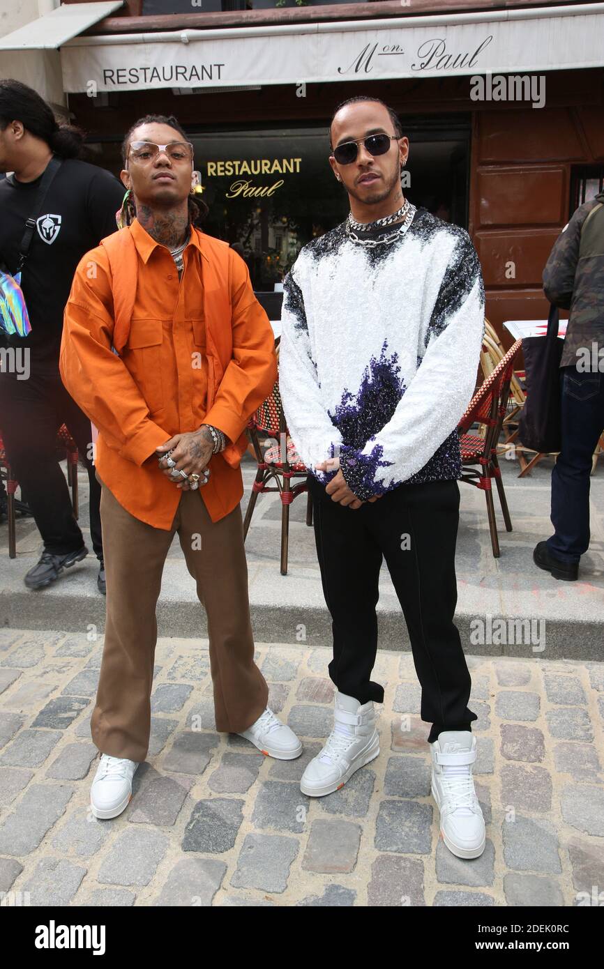 Swae Lee and Lewis Hamilton attending the Louis Vuitton Menswear Spring  Summer 2020 Front Row as part of Paris Fashion Week on June 20, 2019 in  Paris, France. Photo by Jerome Domine/ABACAPRESS.COM