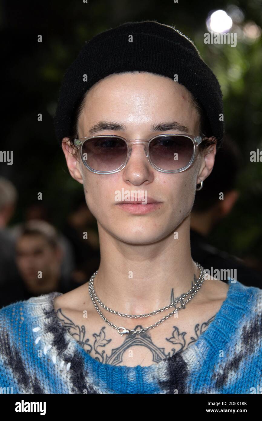 Agathe Model Agathe Moujin attending the Amiri Menswear Spring Summer 2020 show as ...