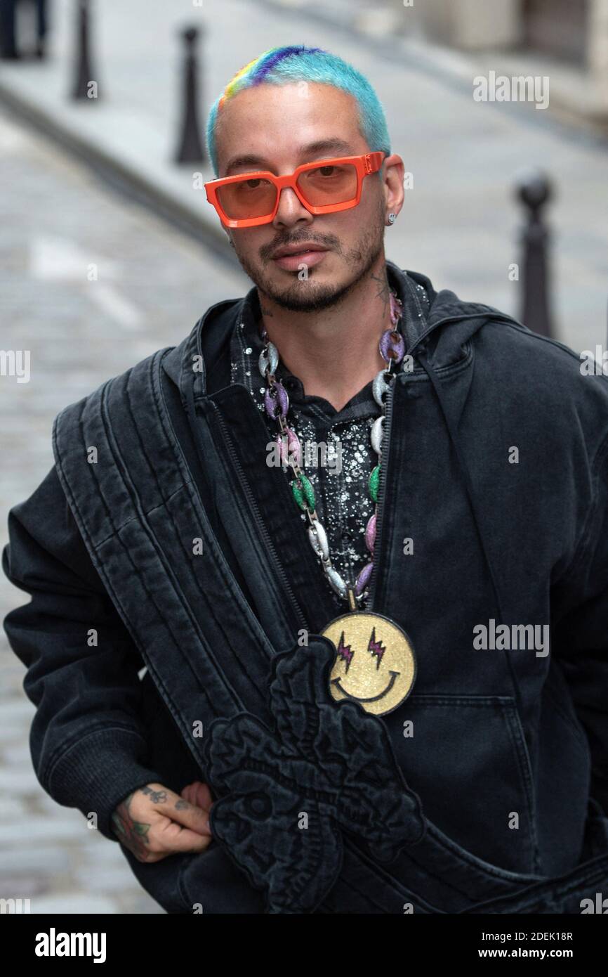 J Balvin attending the Louis Vuitton Menswear Spring Summer 2020 show as  part of Paris Fashion Week in Paris, France on June 20, 2019. Photo by  Aurore Marechal/ABACAPRESS.COM Stock Photo - Alamy