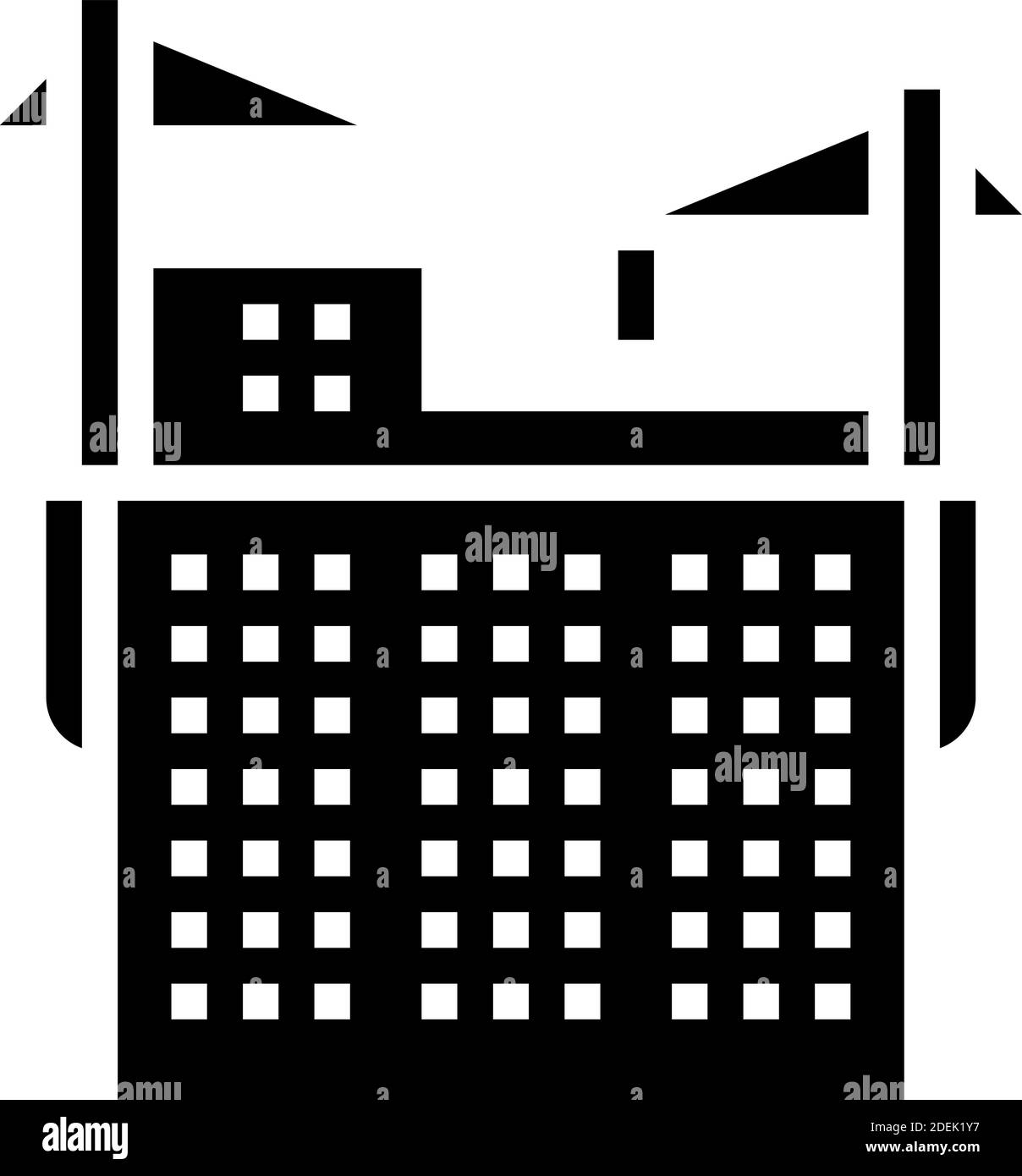 cranes building skyscraper glyph icon vector illustration Stock Vector