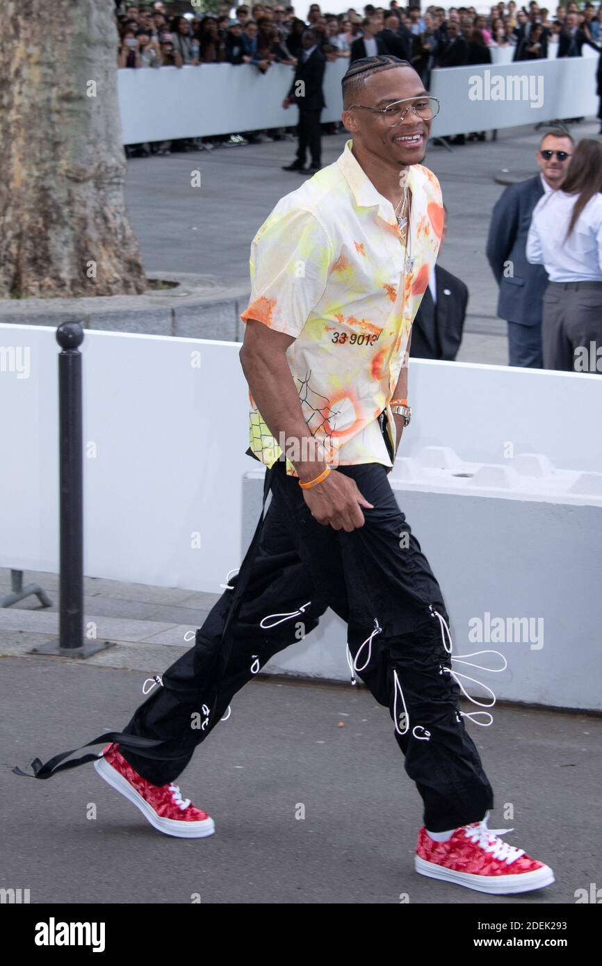 Russel Westbrook attending the Dior Homme Menswear Spring Summer 2020 show  as part of Paris Fashion Week in Paris, France on June 21, 2019. Photo by  Aurore Marechal/ABACAPRESS.COM Stock Photo - Alamy