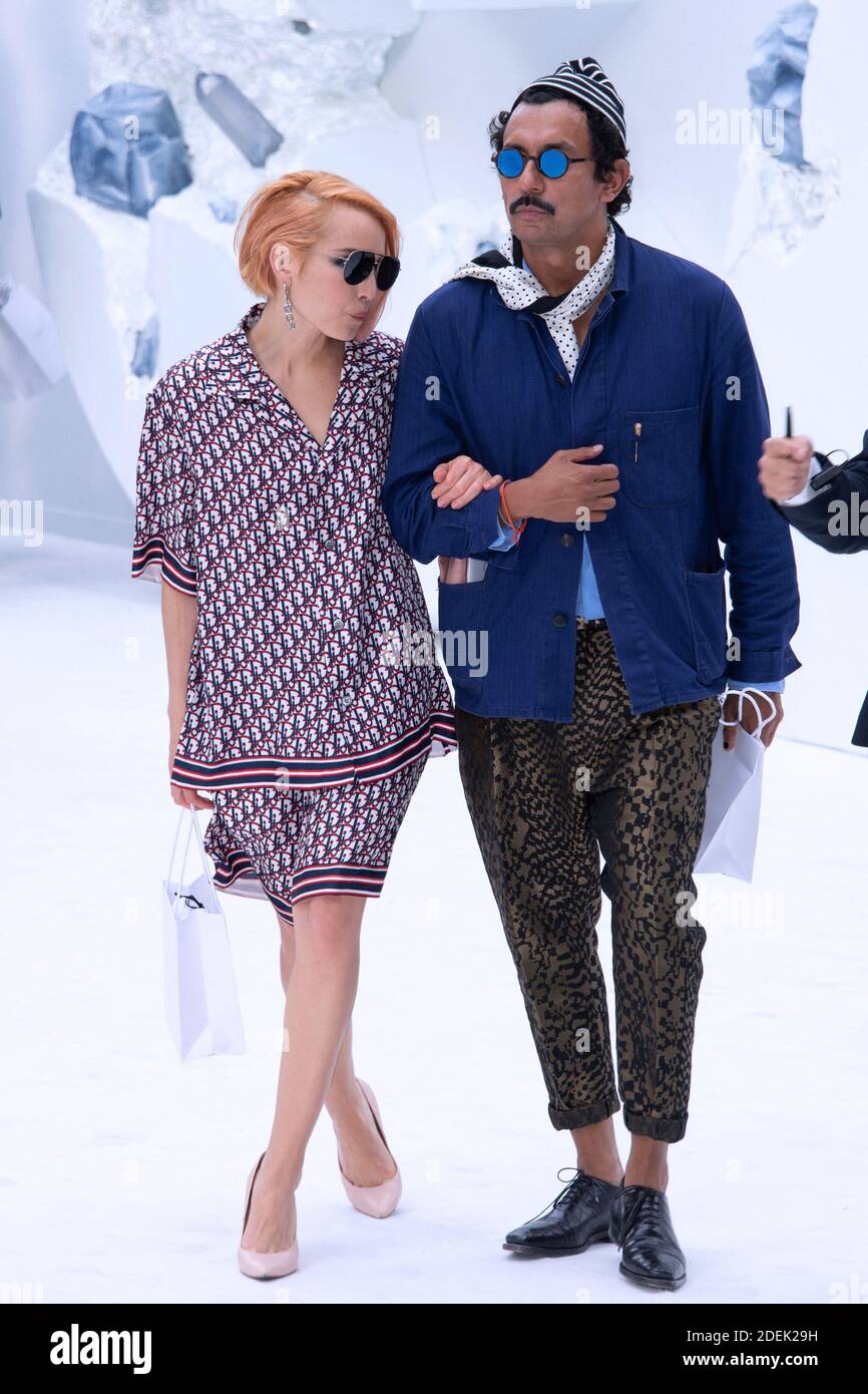 Actress Noomi Rapace and stylist Haider Ackermann attending the Dior