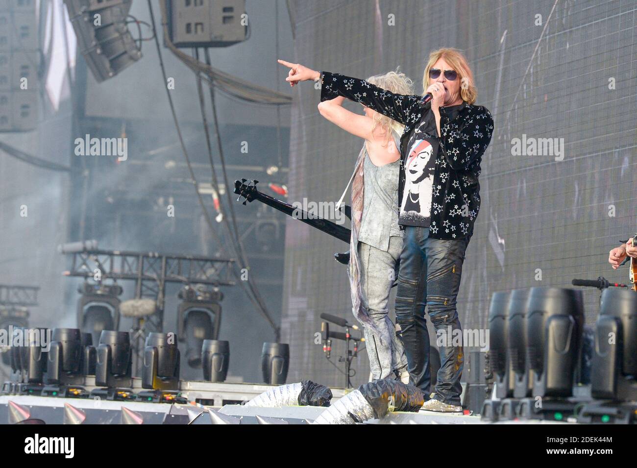Def Leopard Stage Def Leppard performing live on stage during Hellfest Open Air Festival ...