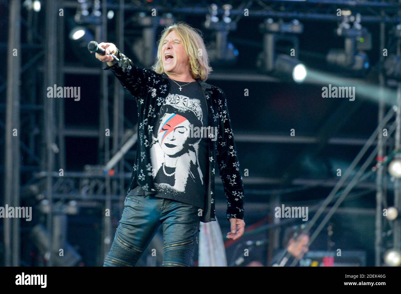 Def Leopard Stage Def Leppard performing live on stage during Hellfest Open Air Festival ...