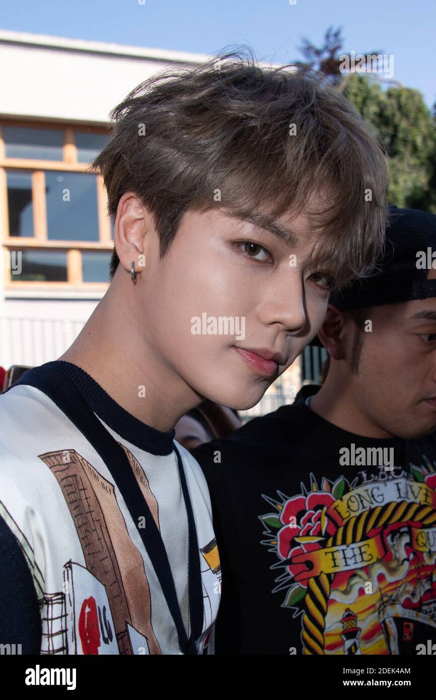 Yanjun Lin attending the Lanvin Menswear Spring Summer 2020 show as ...