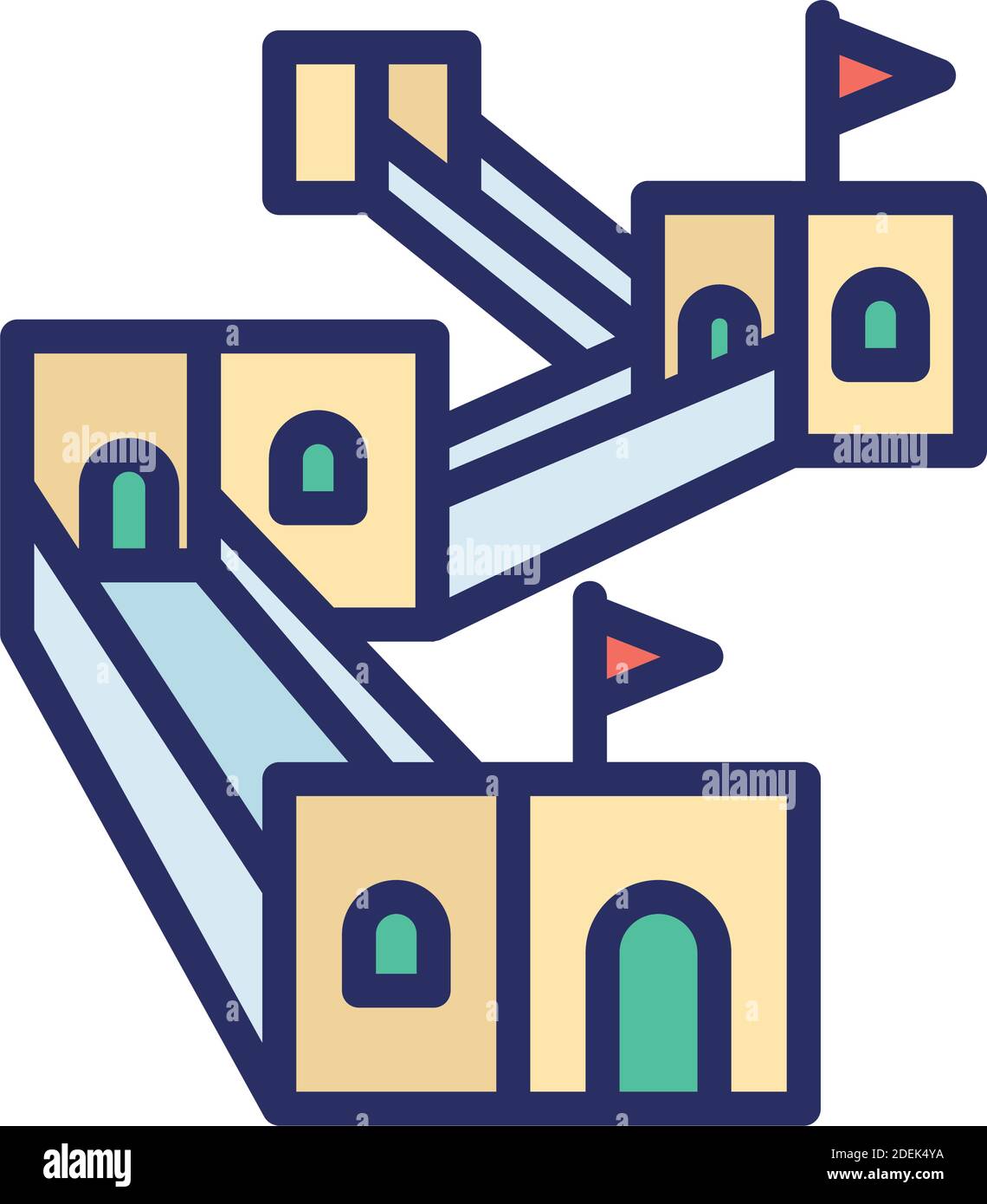 Chinese Wall, China, boundary, fortress fully editable vector icons