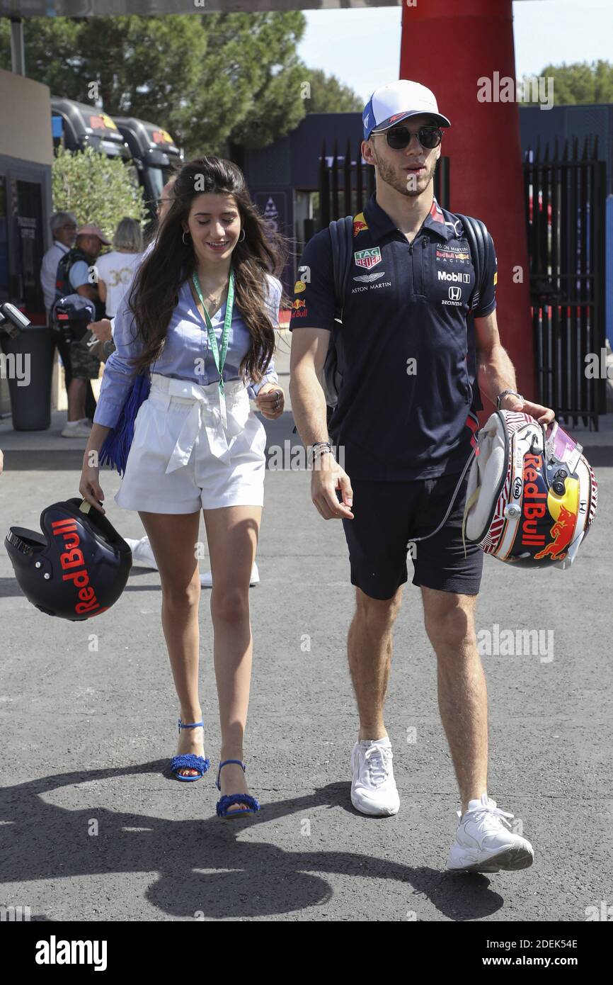 Caterina Massetti Zannini, Pierre Gasly attend the Grand Prix de France
