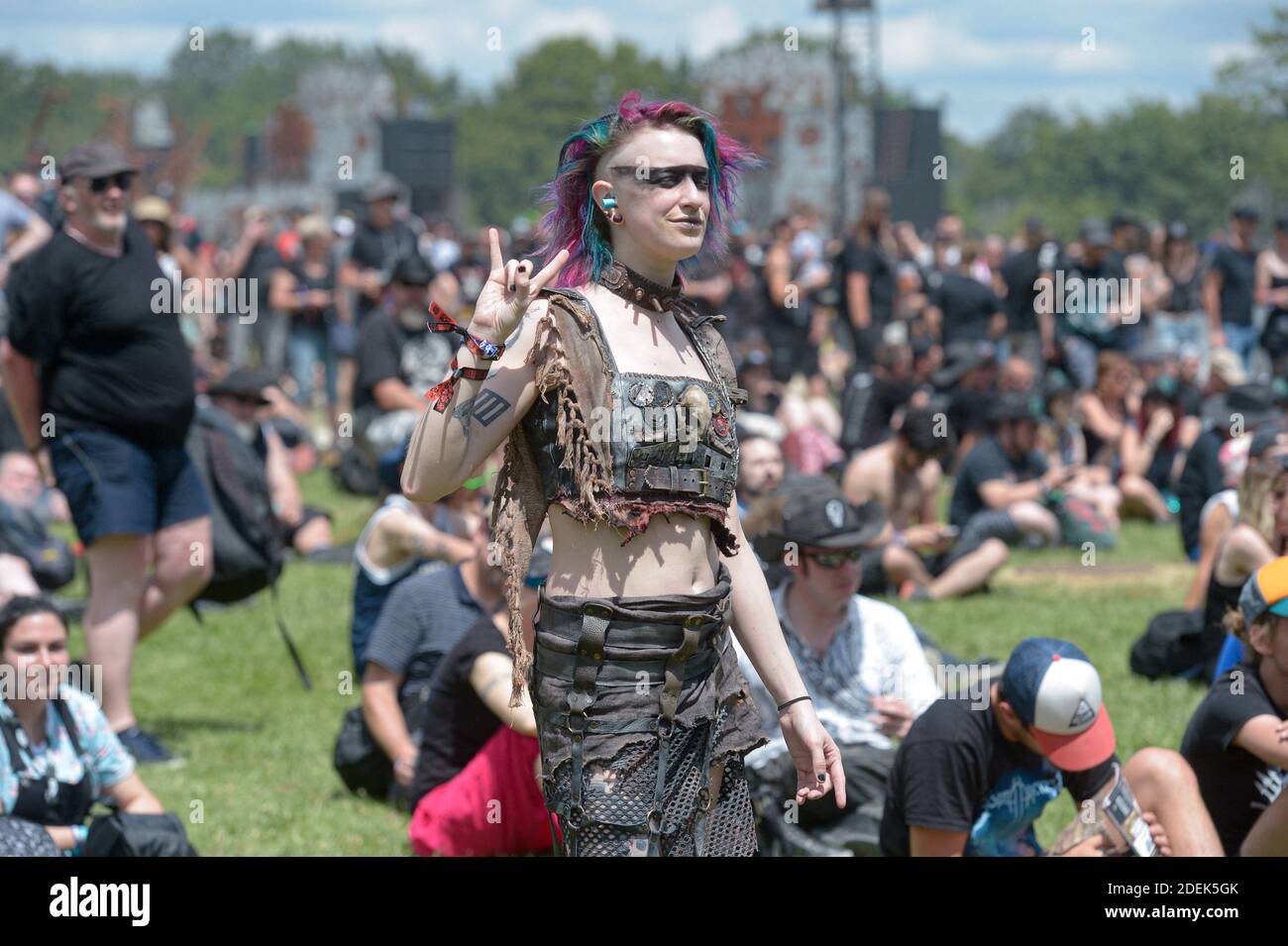 General Atmosphere during Hellfest Open Air Festival on June 23, 2019 in  Clisson, France Photo by Julien Reynaud/APS-Medias/ABACAPRESS.COM Stock  Photo - Alamy