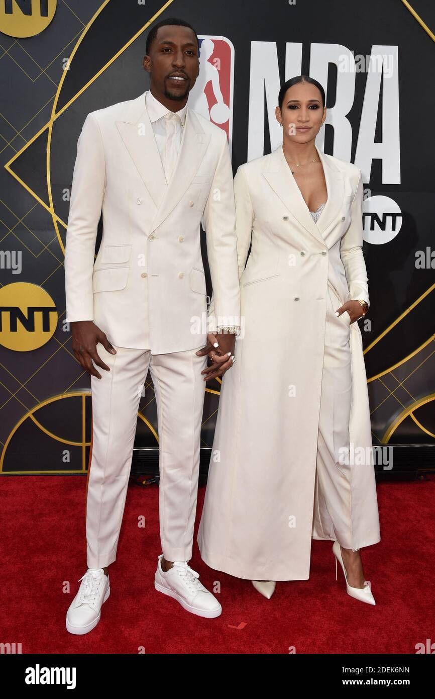 Kentavious Caldwell-Pope, McKenzie Caldwell-Pope attend the 2019 NBA Awards  at Barker Hangar on June 24, 2019 in Santa Monica, CA, USA. Photo by Lionel  Hahn/ABACAPRESS.COM Stock Photo - Alamy