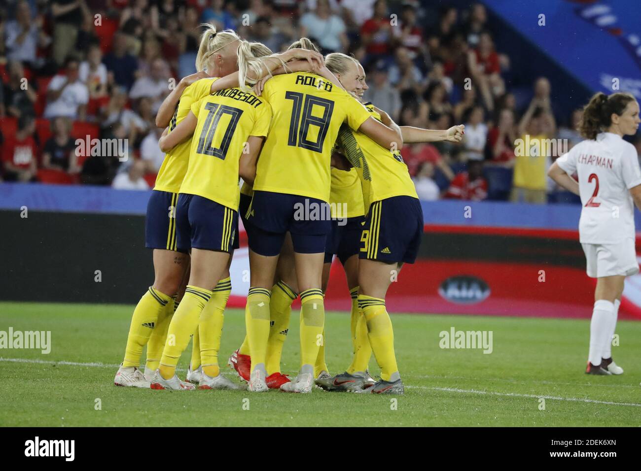 Sweden's Stina Blackstenius joy after scoring the decisive 10 goal