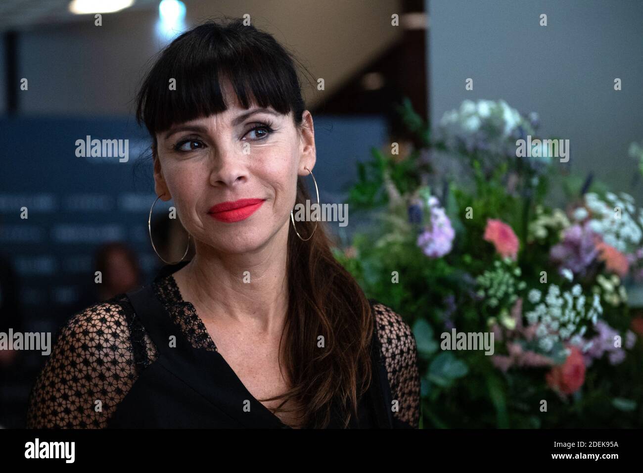 Mathilda May attending the Fred Allard X LVUTETIA exhibition opening at