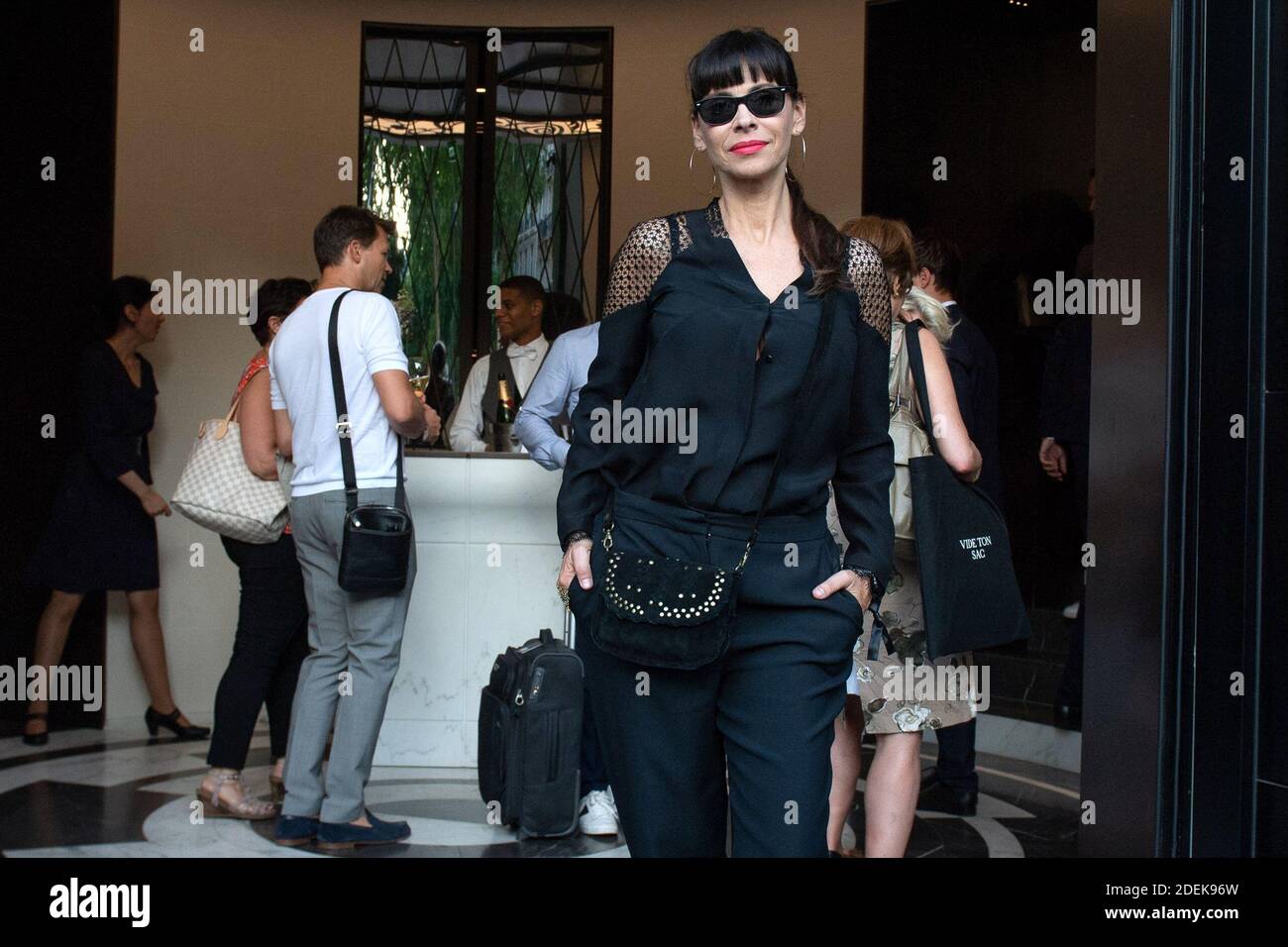 Mathilda May attending the Fred Allard X LVUTETIA exhibition opening at
