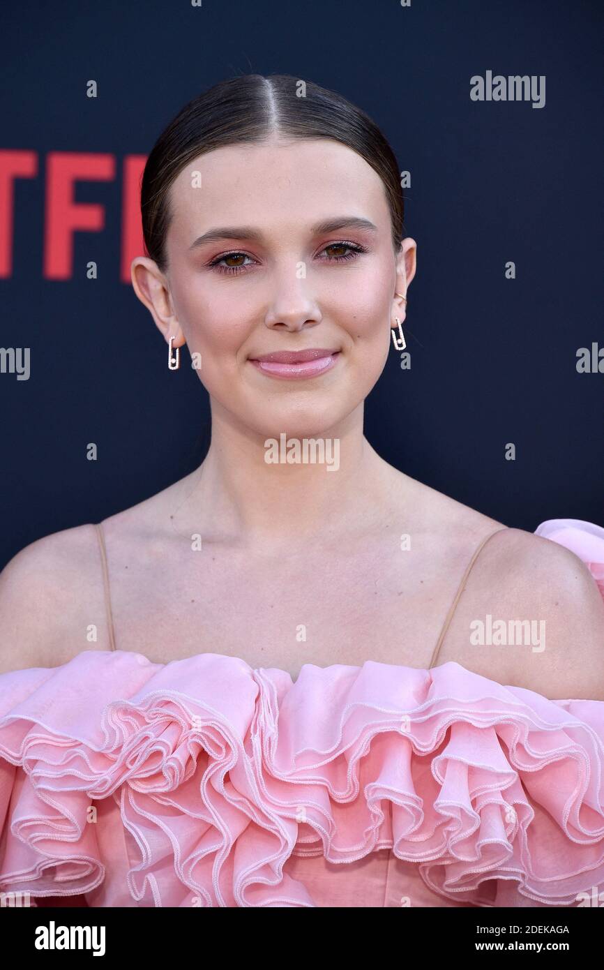 British Actress Millie Bobby Brown Wearing Editorial Stock Photo - Stock  Image